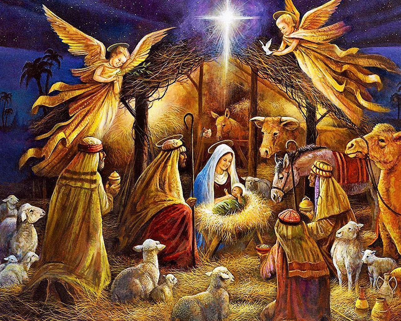 Jesus Nativity Christmas Wallpaper Free Jesus Nativity Christmas Background