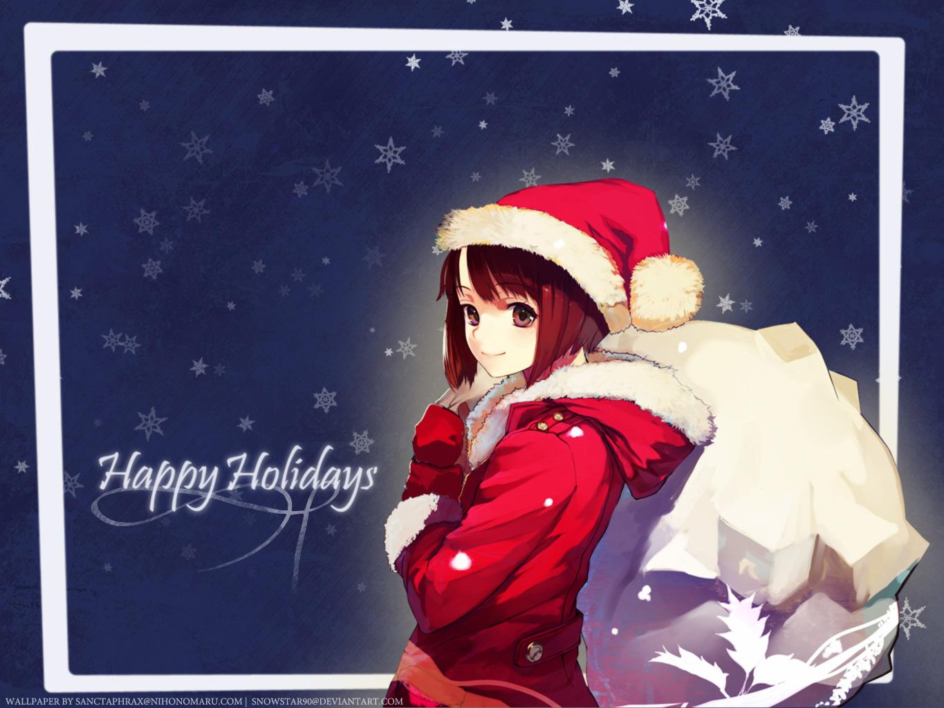 Free download merry christmas wallpaper anime 2017
