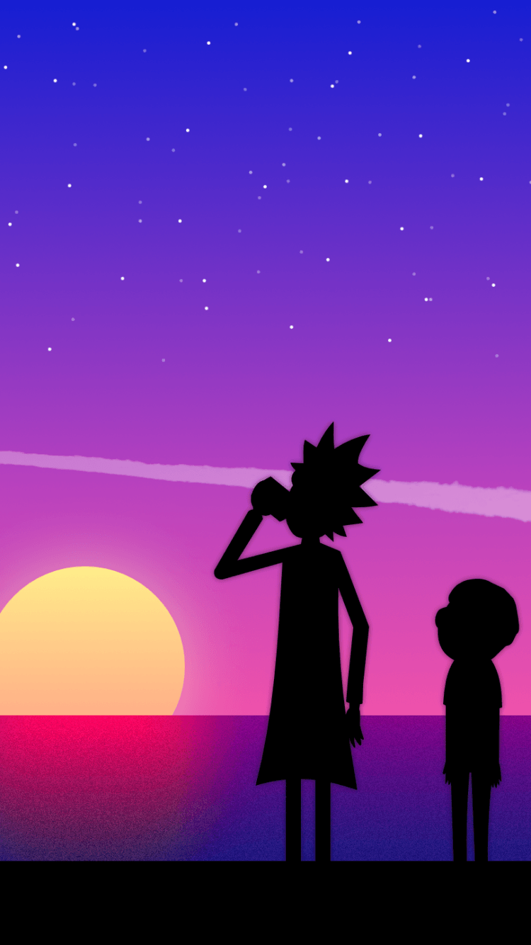 Rick and Morty Minimalist Wallpaper iPhone Phone 4K #9210e