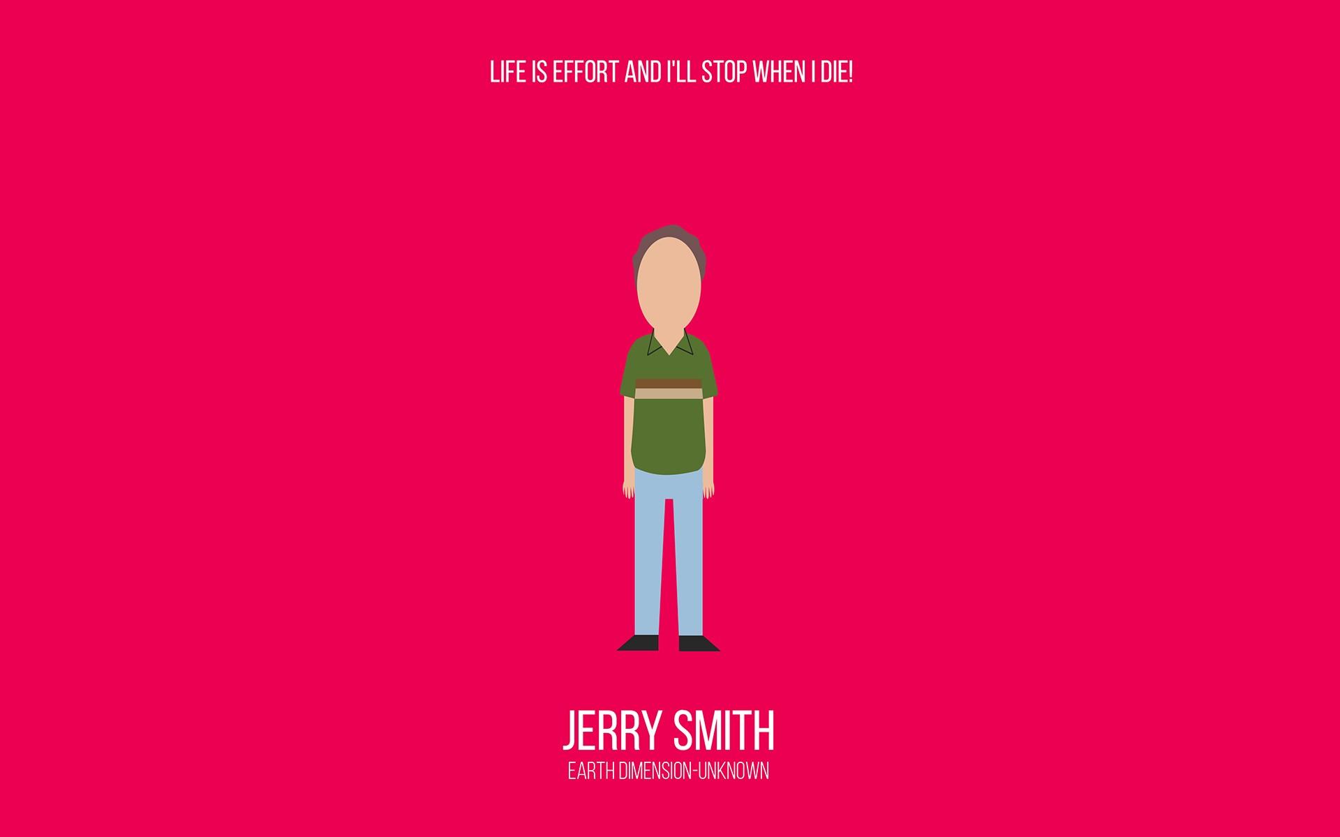 #Jerry Smith, #minimalism, #Rick and Morty, #cartoon