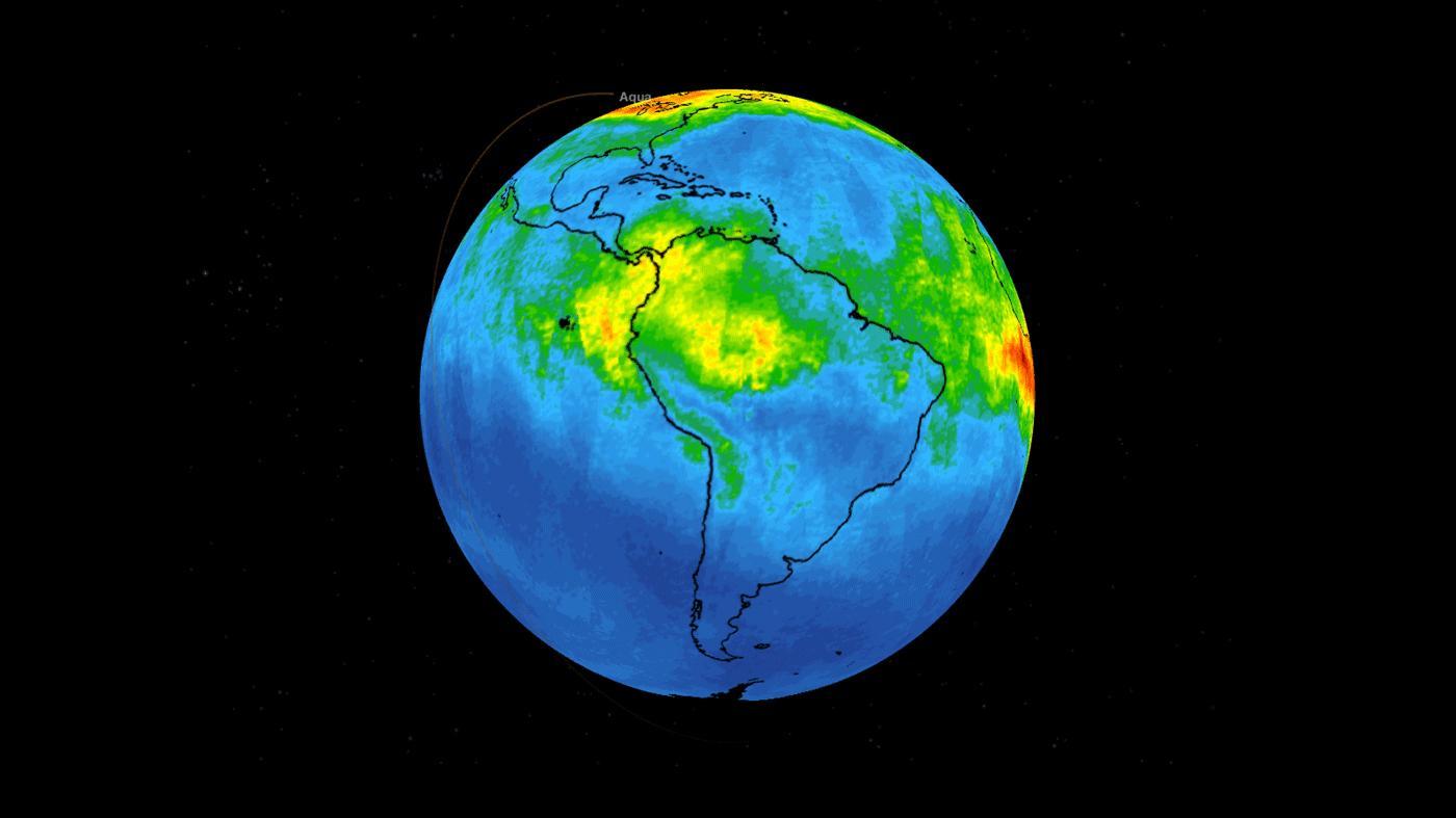 Space Image. NASA's AIRS Maps Carbon Monoxide from Brazil