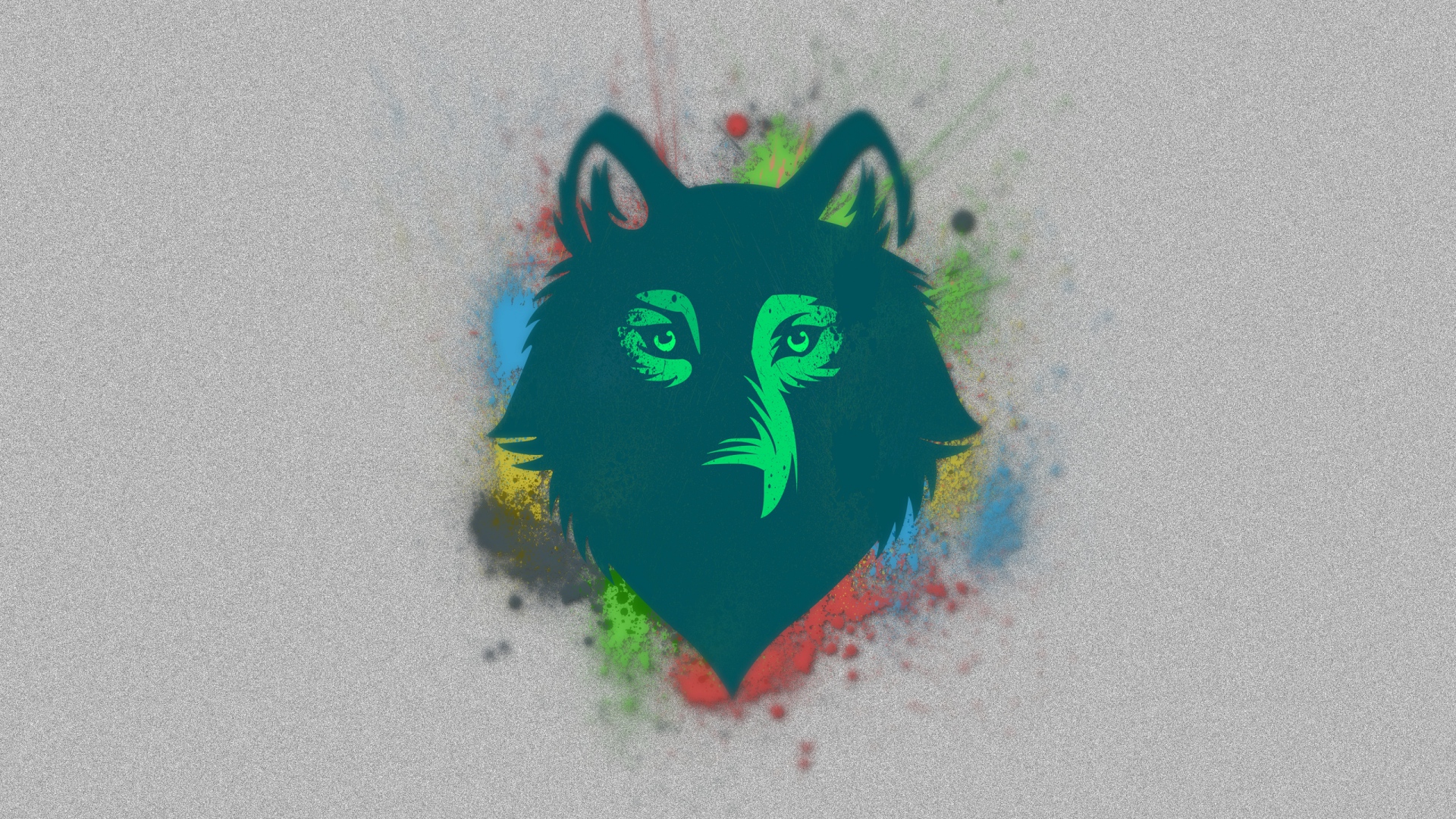 Full HD Wallpaper wolf muzzle graffiti drip, Desktop Background