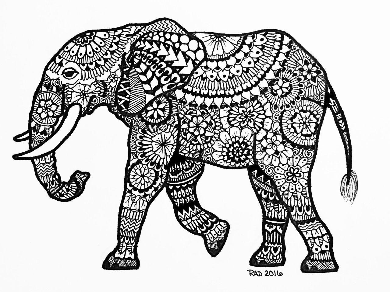 Zentangle Elephants Wallpapers - Wallpaper Cave