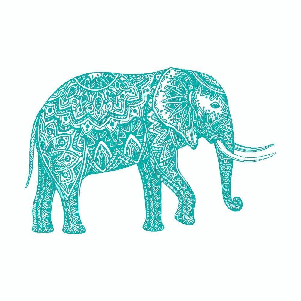 Elephant Mandala Art Tribal Vinyl Car Sticker in 2019