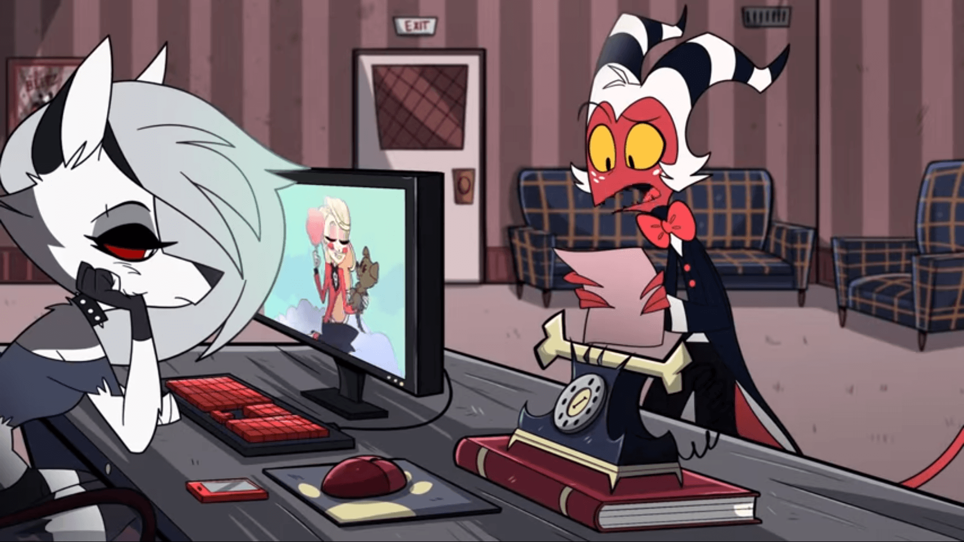 They put a Easter egg of helluva boss in hazbin hotel