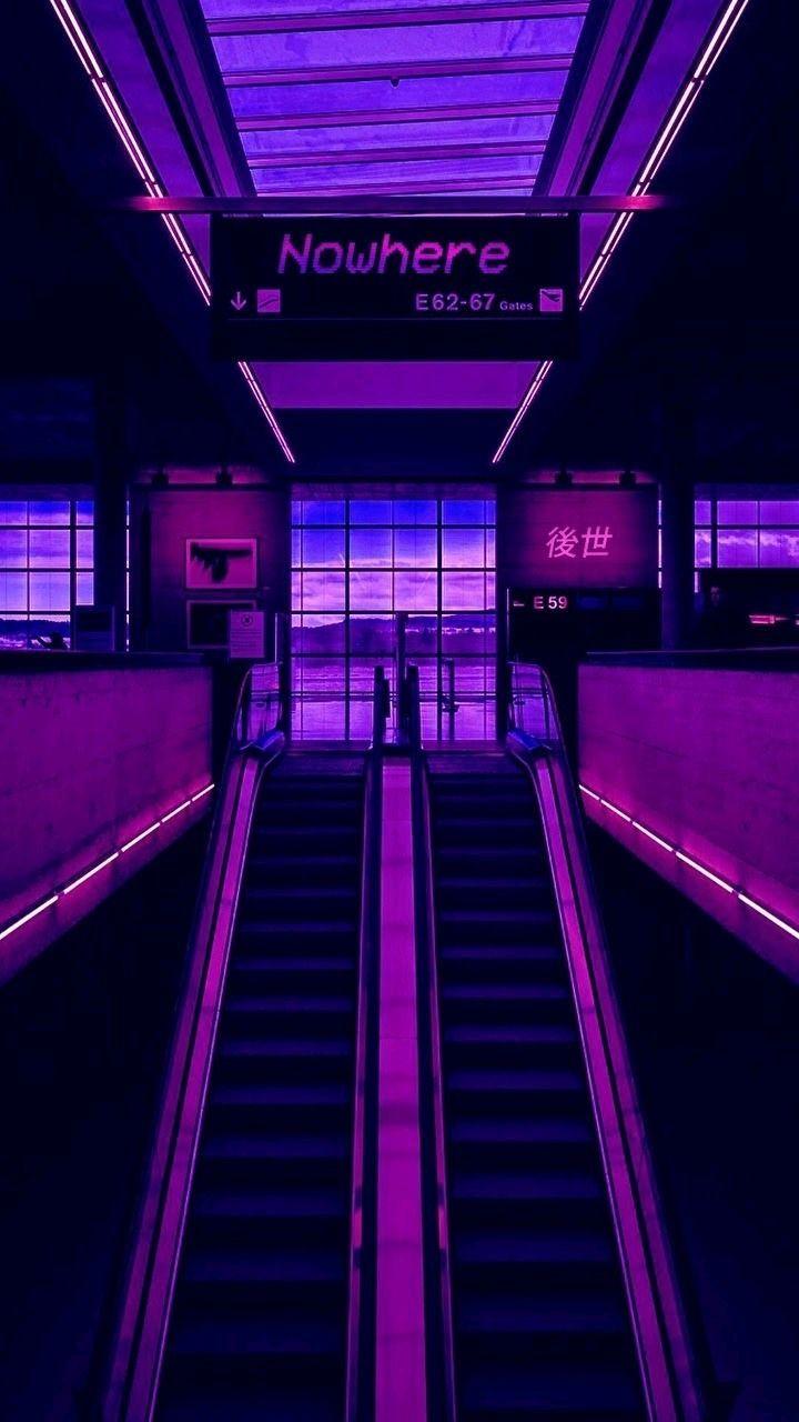 Neon Purple Aesthetic Wallpaper