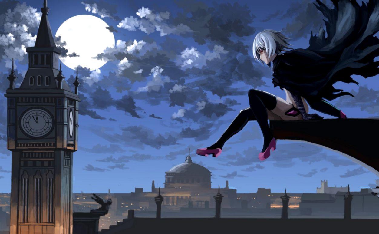 Girl In The Night Anime Wallpaper