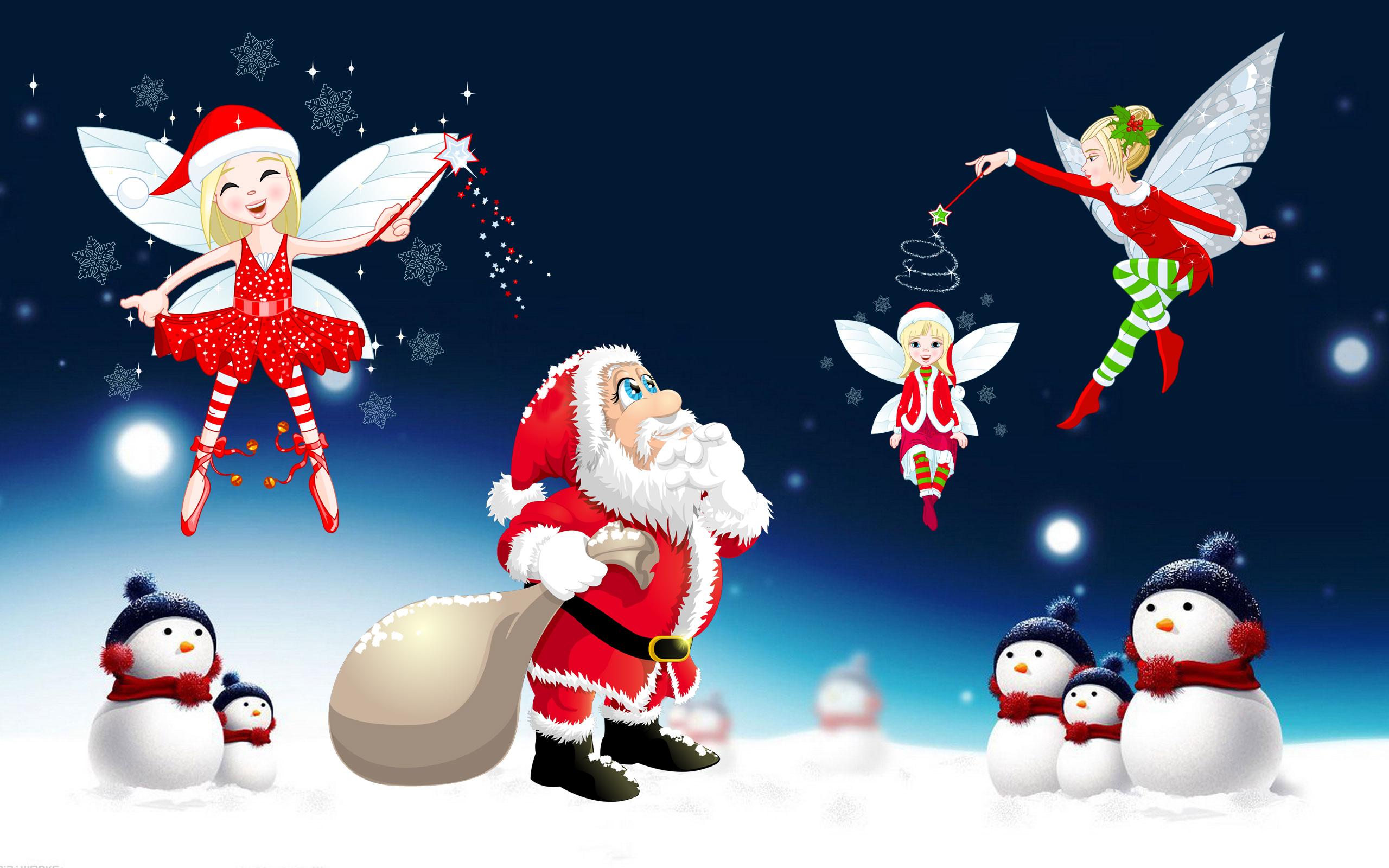 Merry Christmas Santa Claus Desktop HD Wallpaper For Mobile