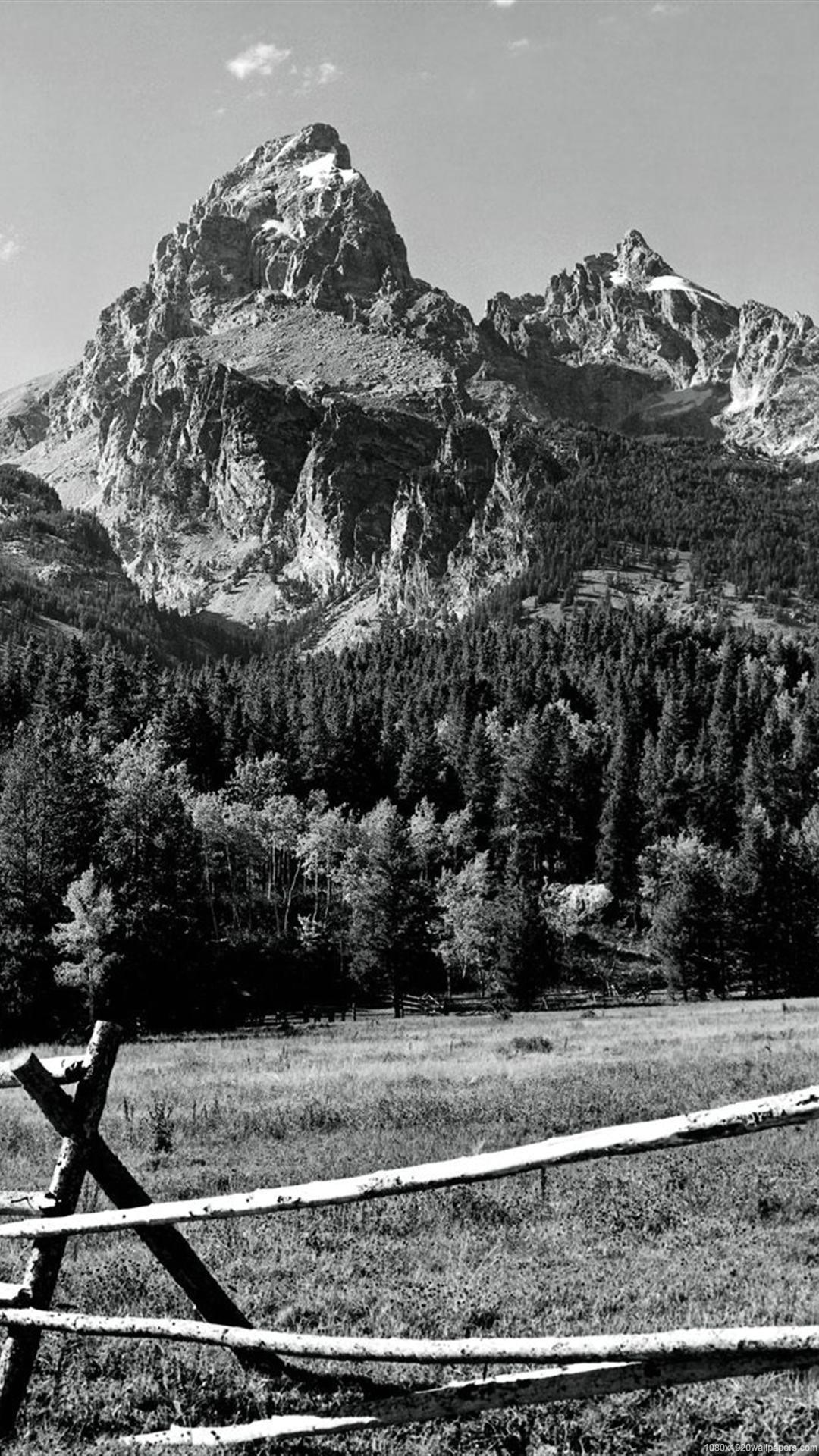 Mountain Black White Nature Wallpaper HD