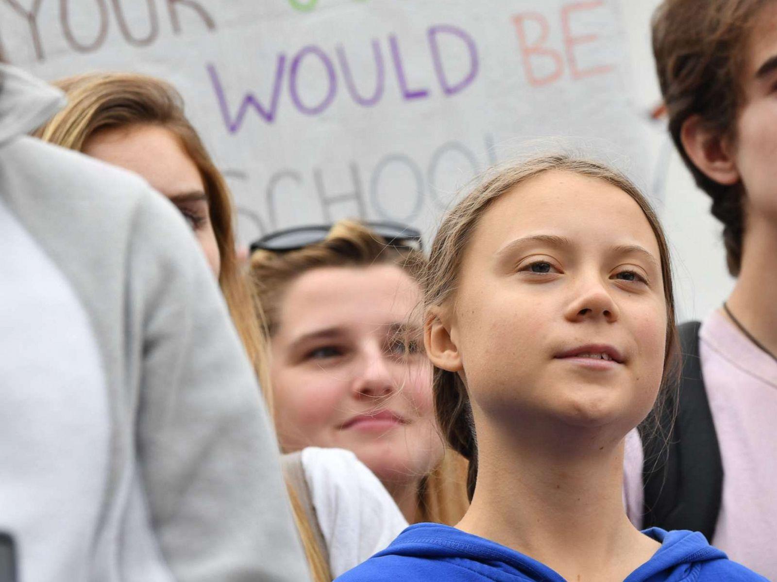 Greta Thunberg joins young climate activists outside White House
