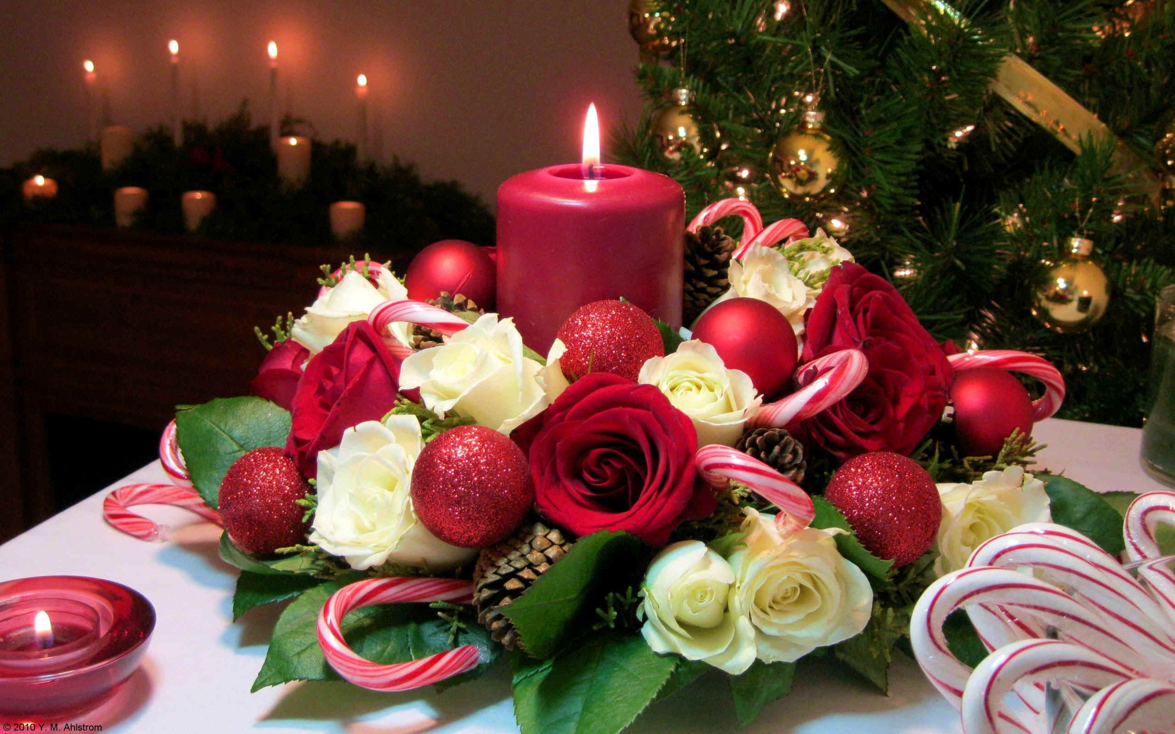 Happy Holidays Happy Christmas And New Year Christmas Candle