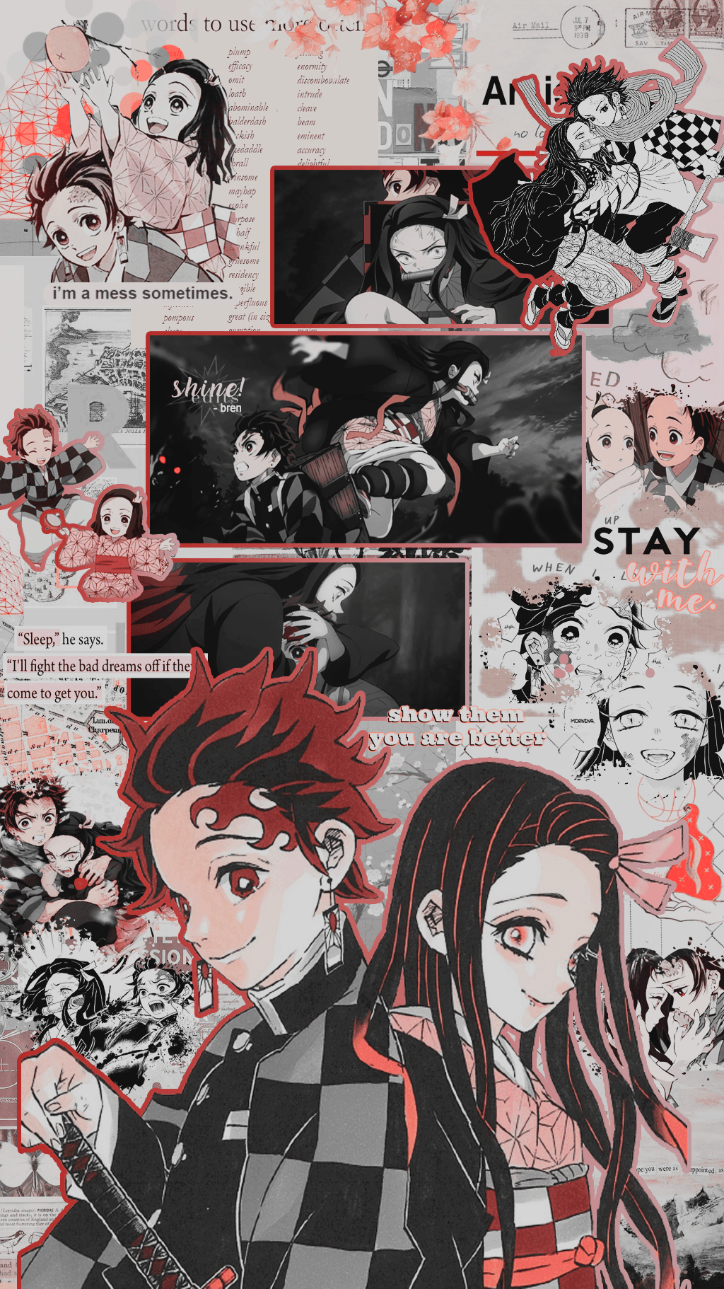 ⇝ Nezuko And Tanjirou Lockscreens ⇝ Like Reblog If You Save ⇝ ⇝ D. Cute Anime Wallpaper, Anime Wallpaper Iphone, Anime Background Wallpaper