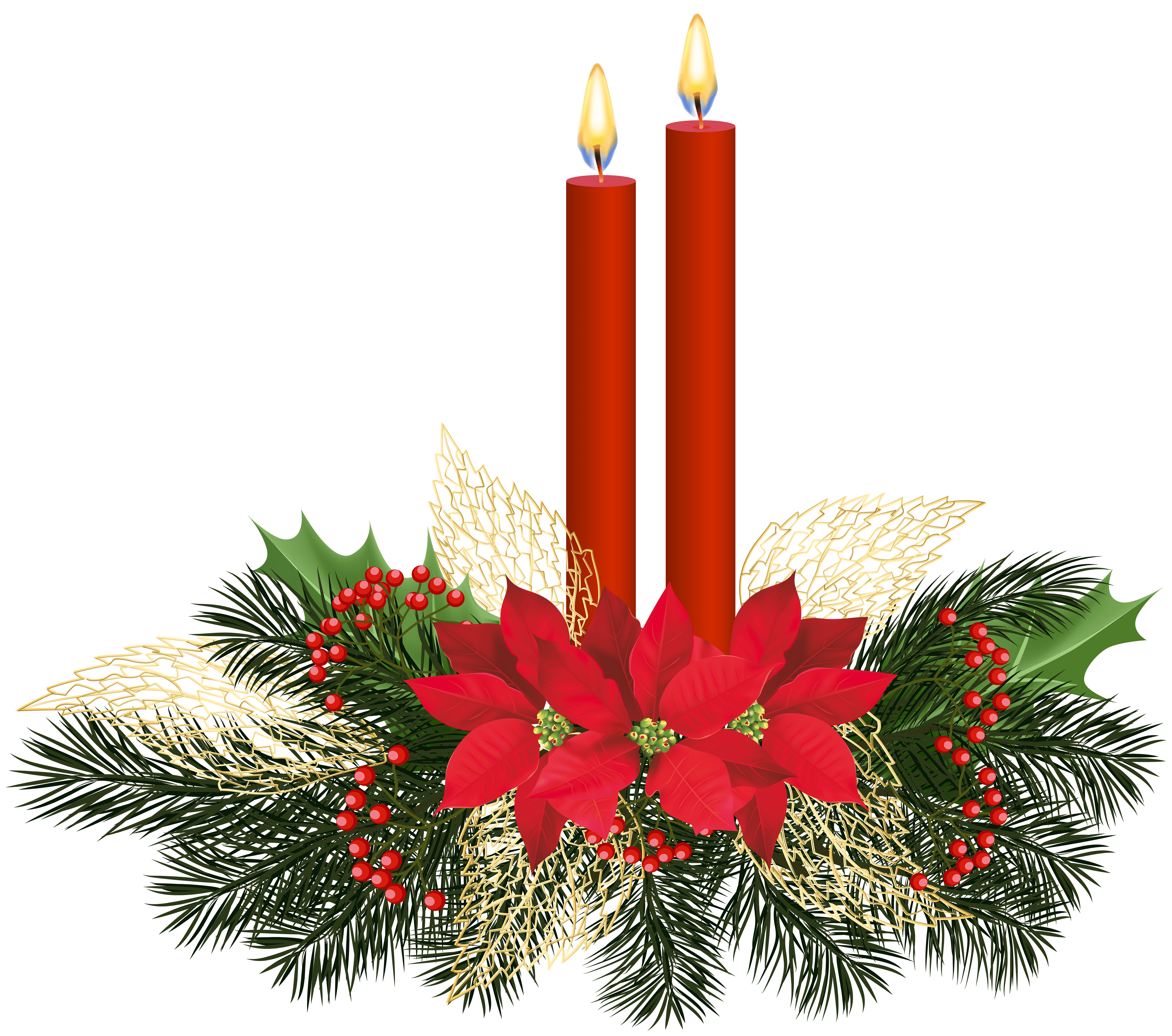 Christmas Candles PNG Clip Art
