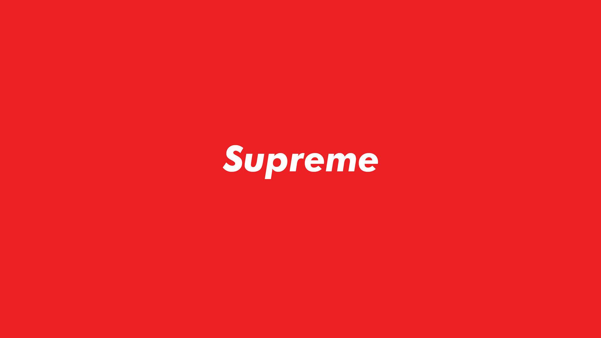 Download Red Supreme Logo And Clouds Wallpaper  Wallpaperscom