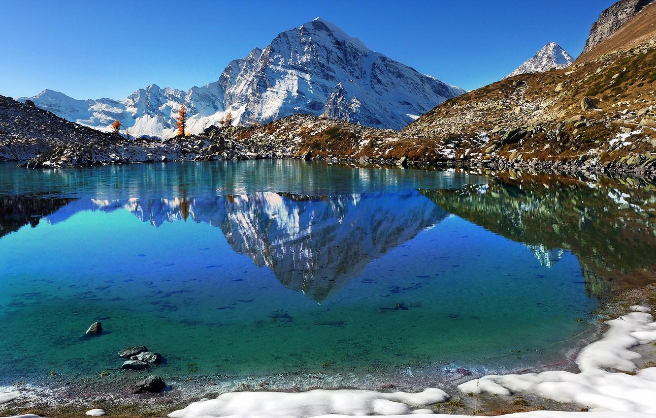 Wallpaper mountains, lake, reflection, Alps, Italy, Italy