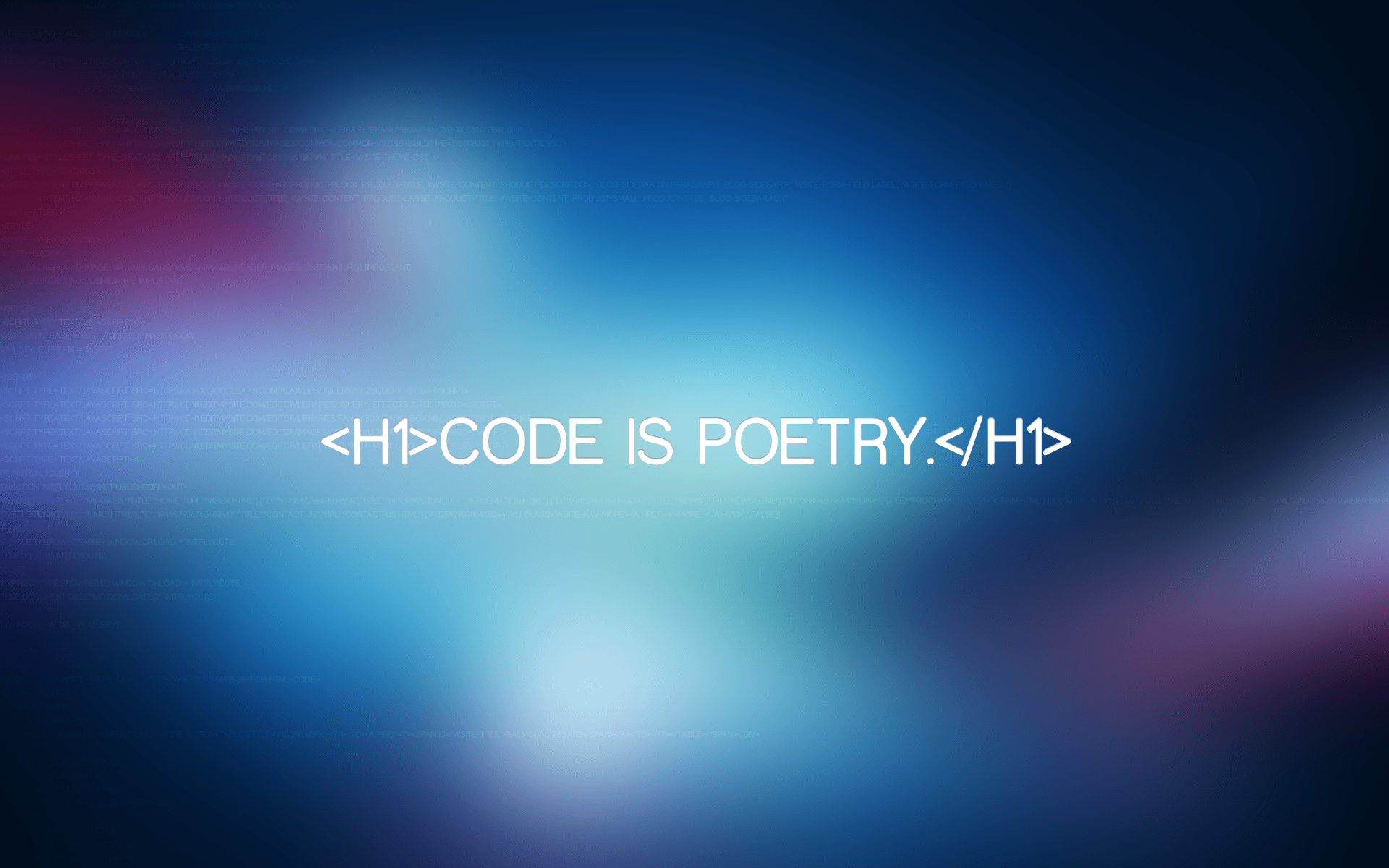 Code is Poetry desktop PC and Mac wallpaper