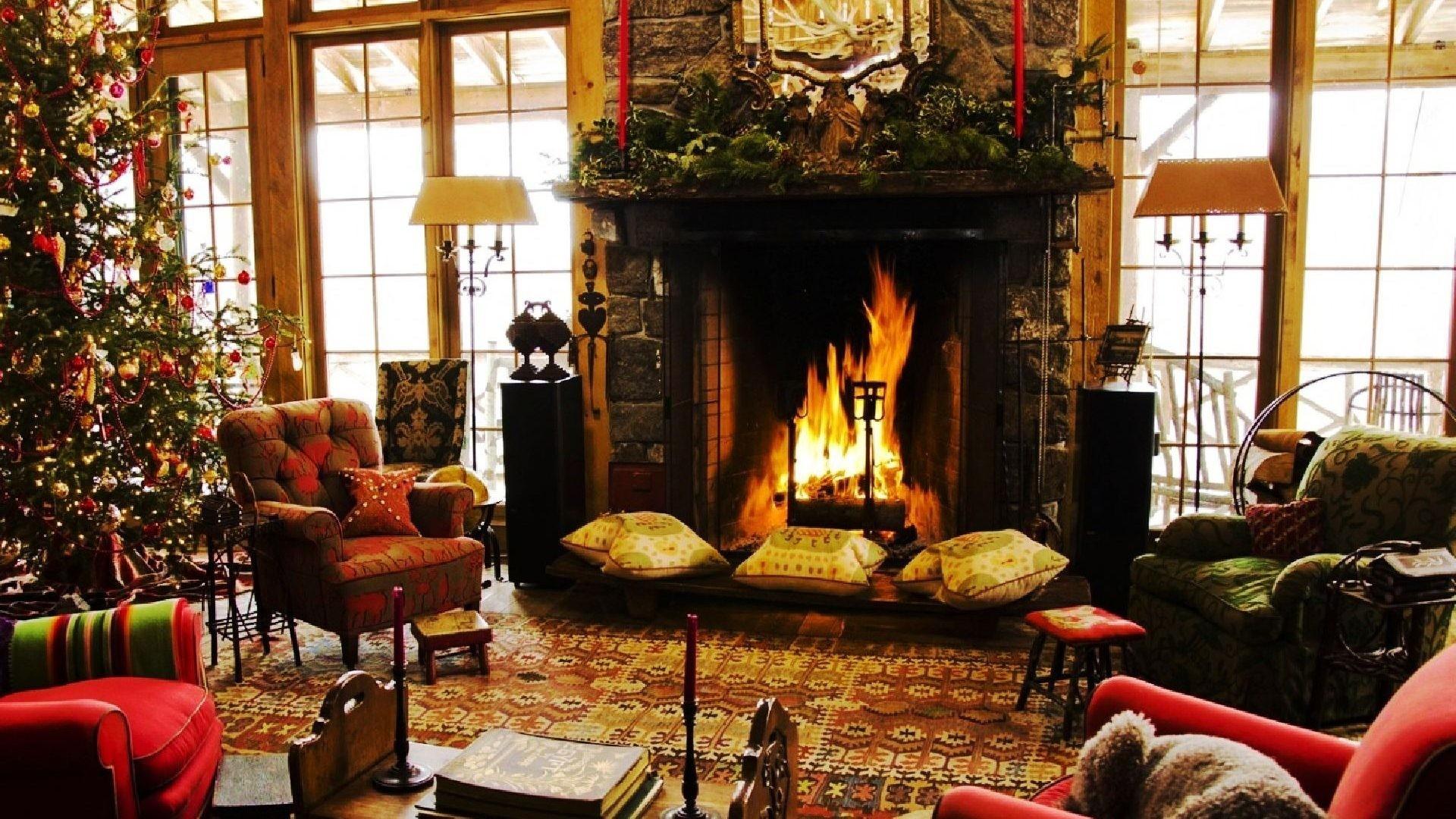 Christmas Fireplace HD Wallpapers - Wallpaper Cave