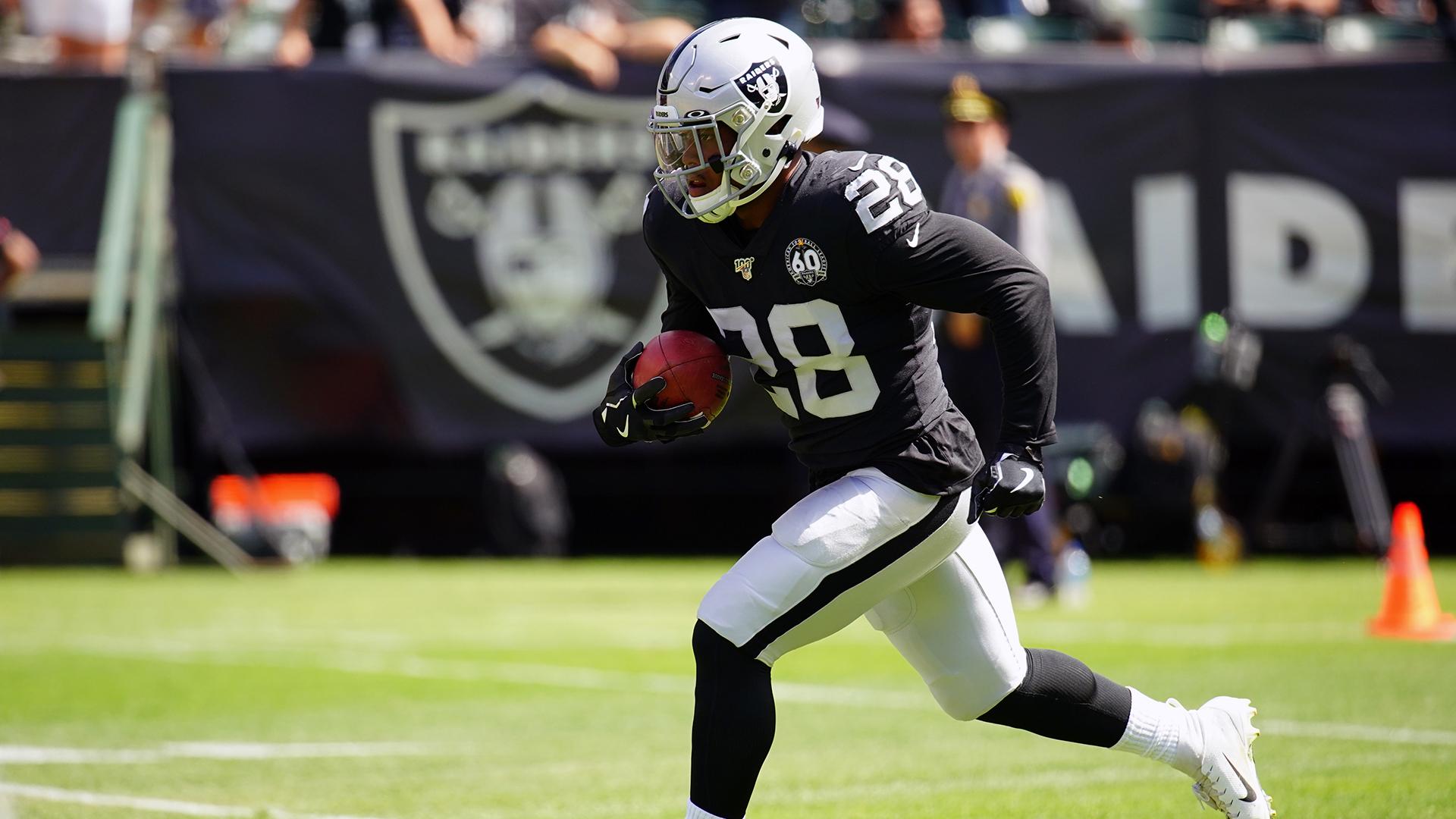 Raiders rookie Josh Jacobs lost 10 pounds this week with an