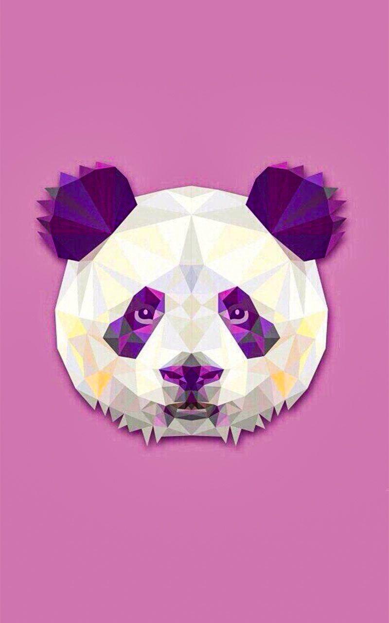 Cute Panda Wallpaper For Android In Vector Geometric