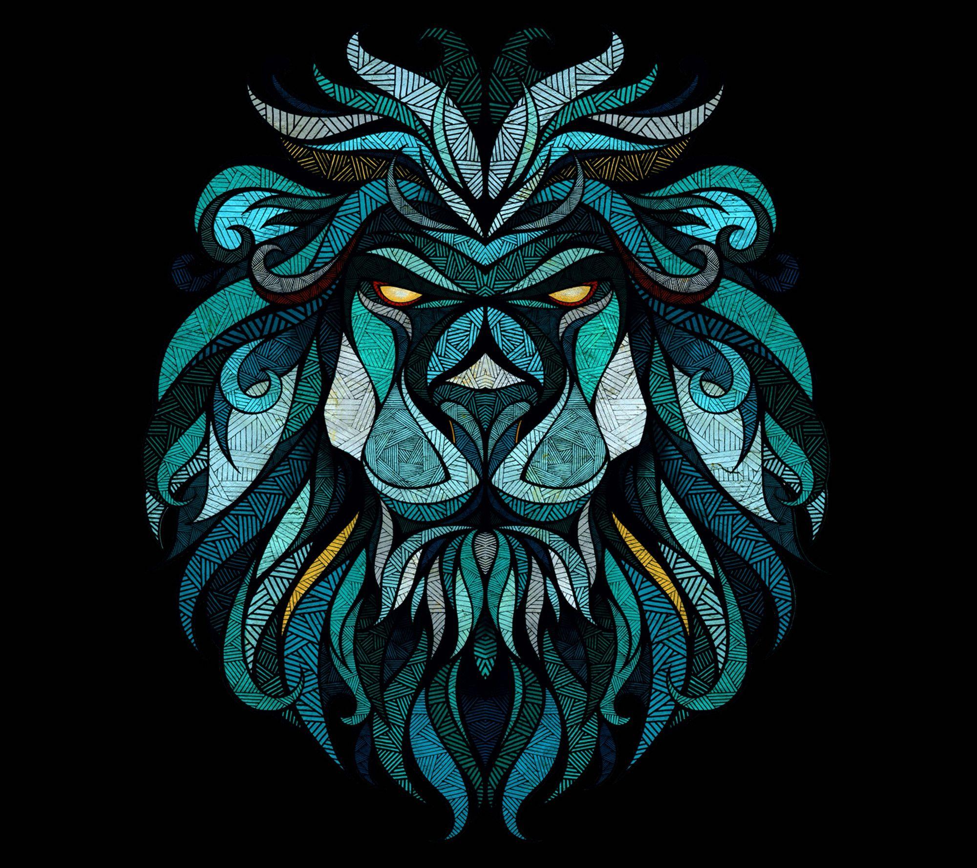 Lion Geometric Wallpaper Free Lion Geometric Background