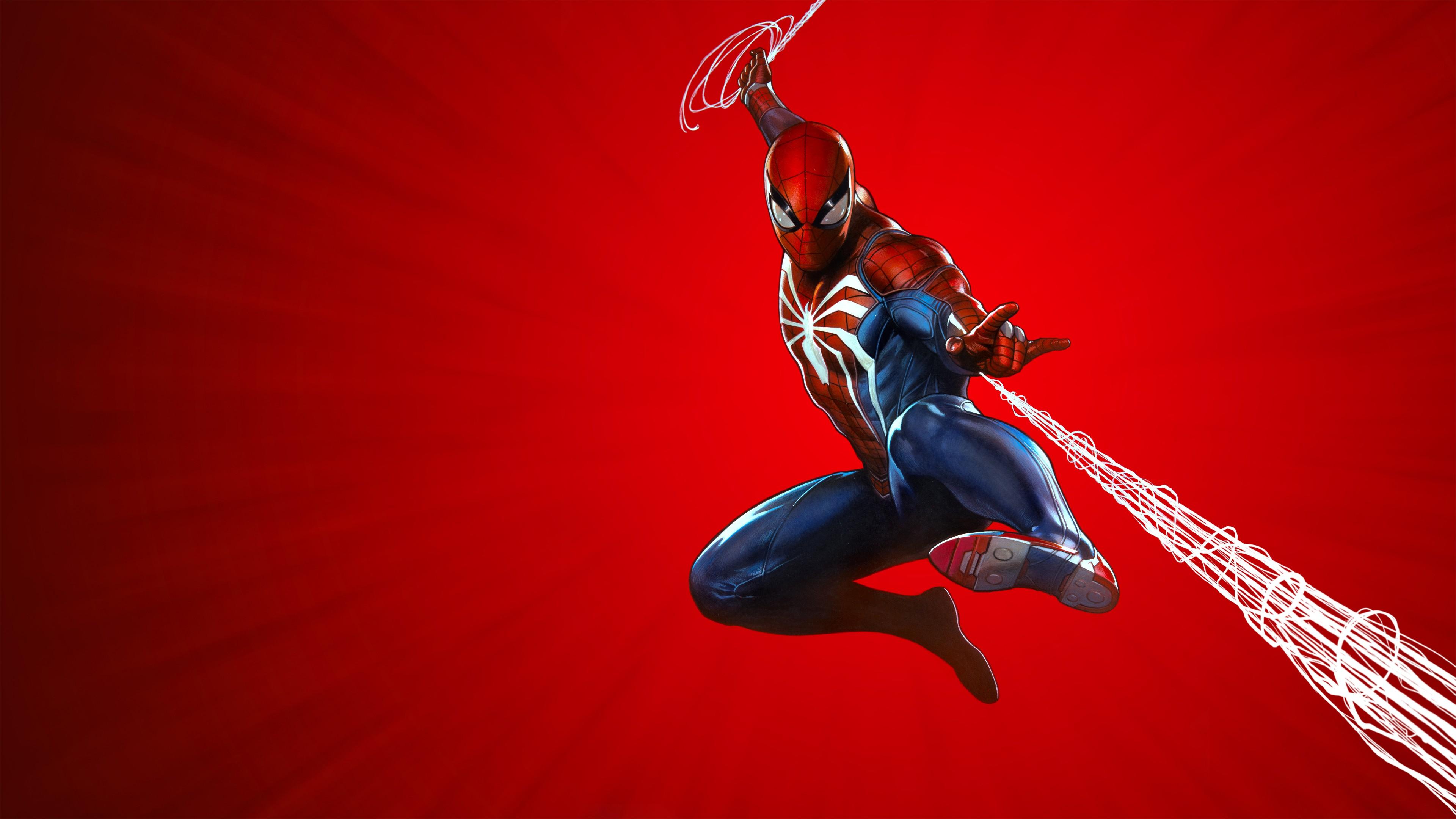 Spider Man PS4 Game Cover Background for Desktop