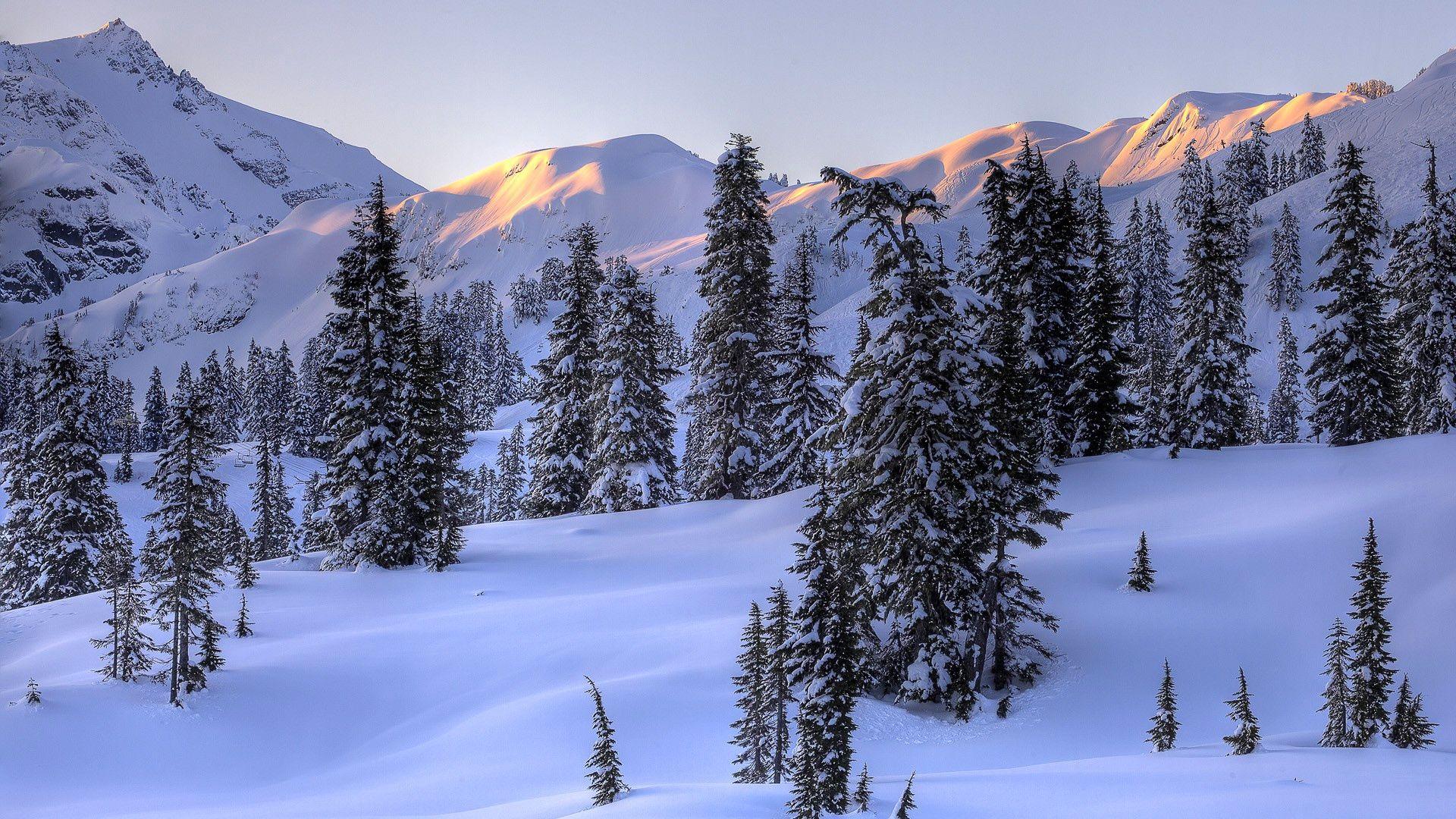 Awesome Winter Snow Mountains View