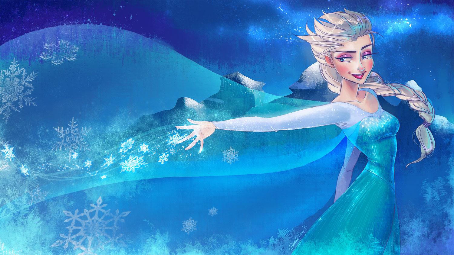 Free download Frozen Elsa Anna Digital Fan Art Wallpaper