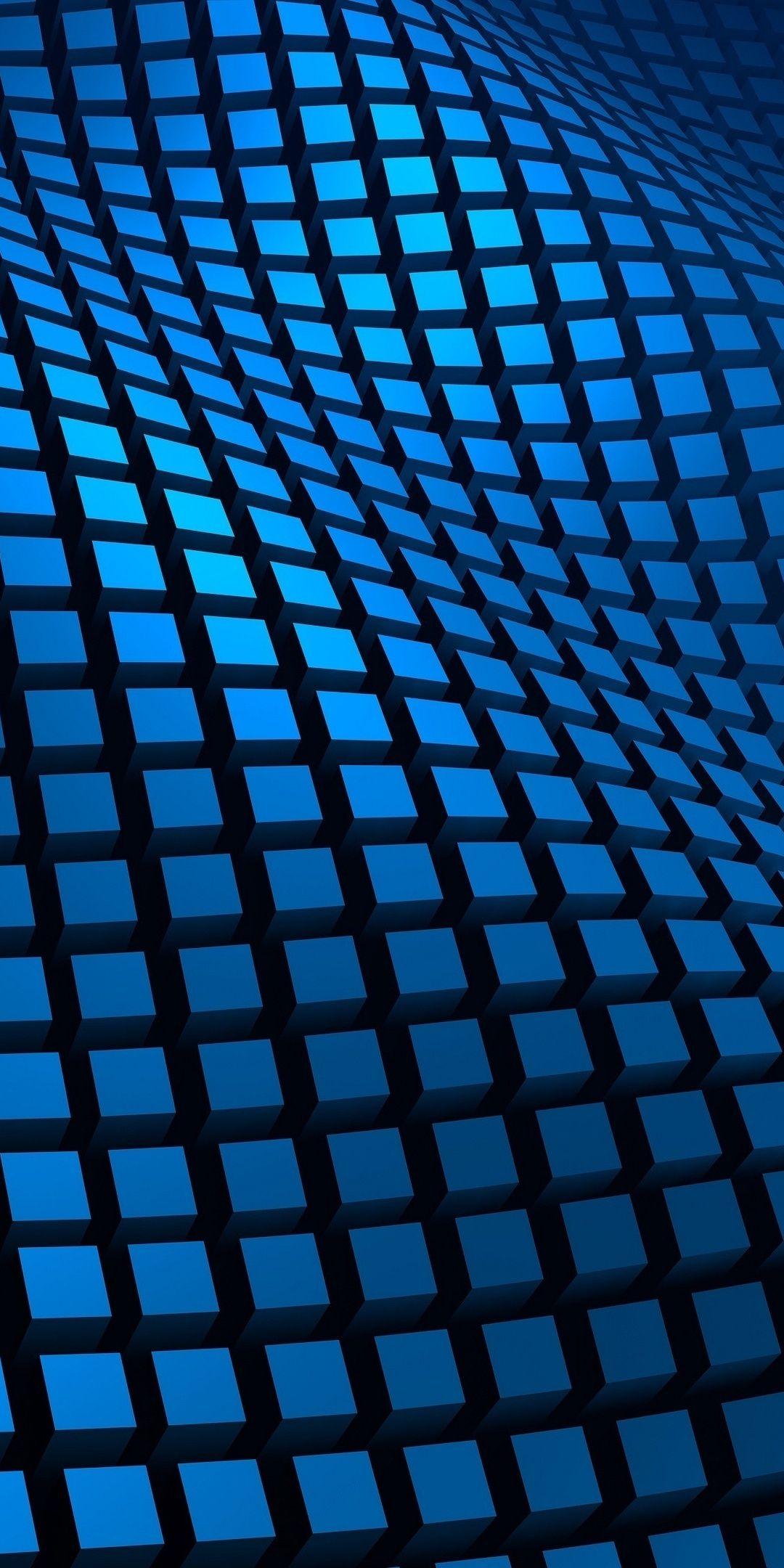 Blue Digital Art Squares Wallpapers - Wallpaper Cave