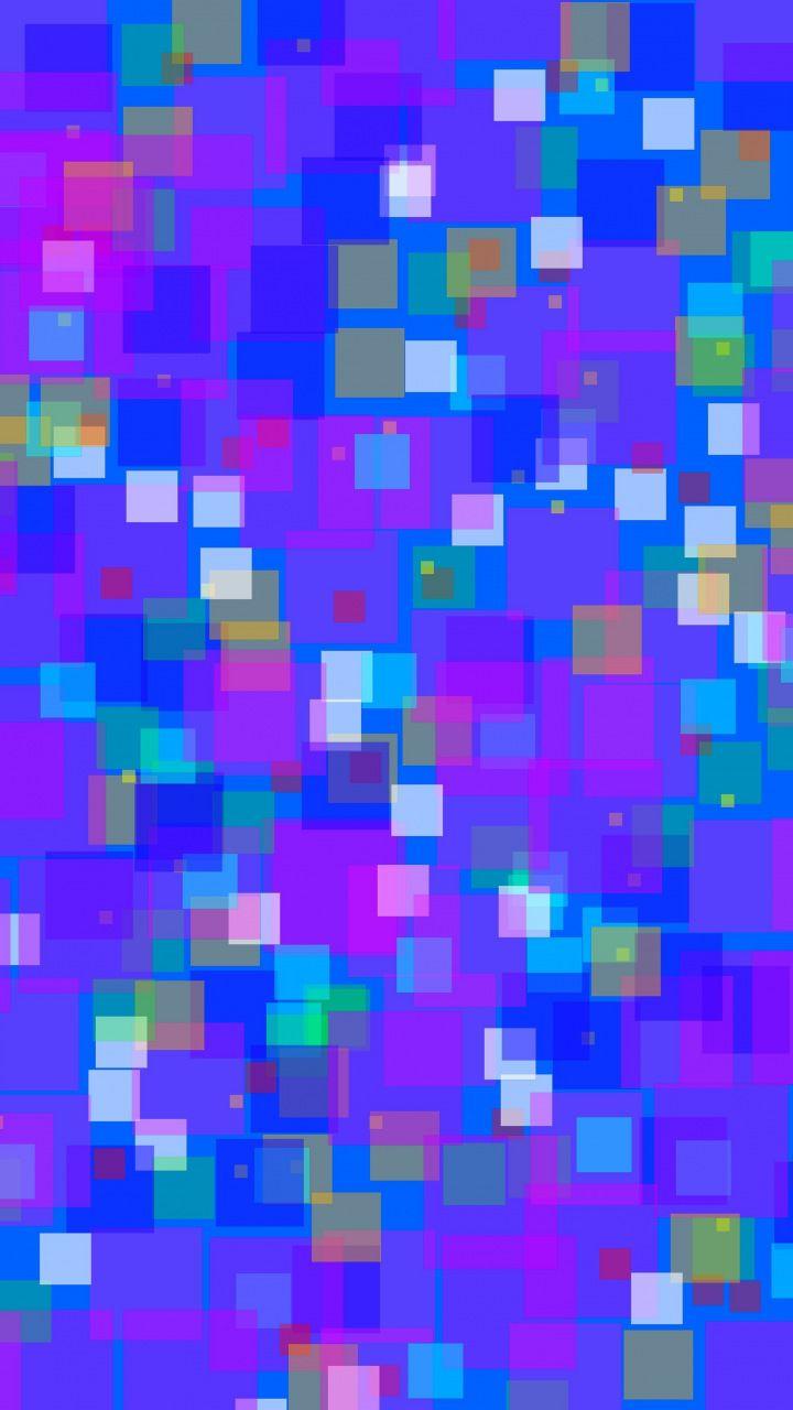 Background, blue squares, abstract, 720x1280 wallpaper