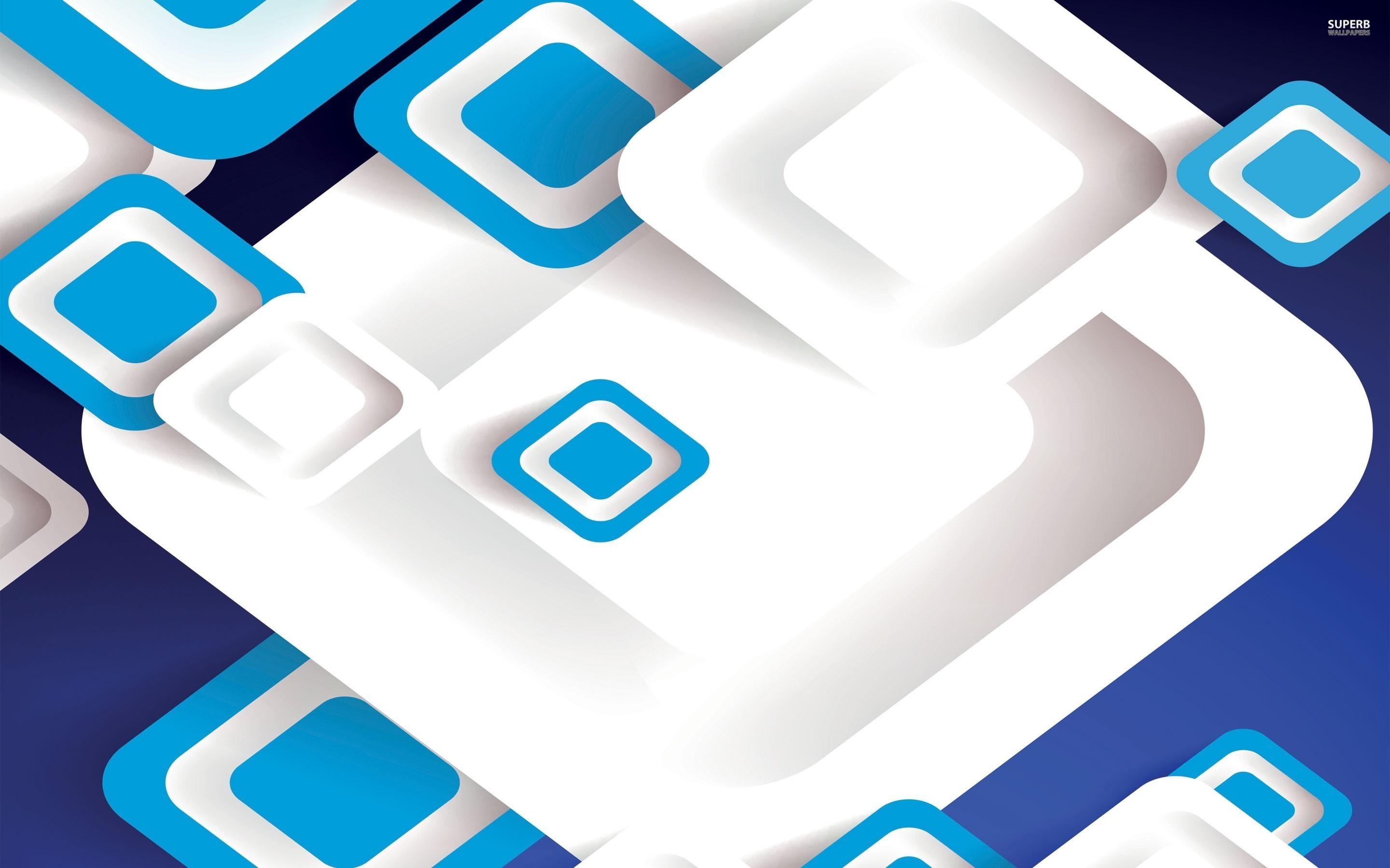 White And Blue Squares Wallpaper Art Wallpaper