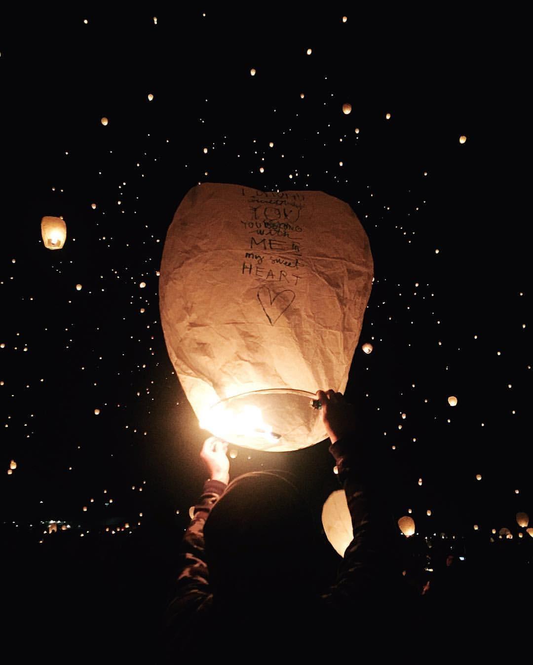 sent a lantern off in memory of our baby girl tonight