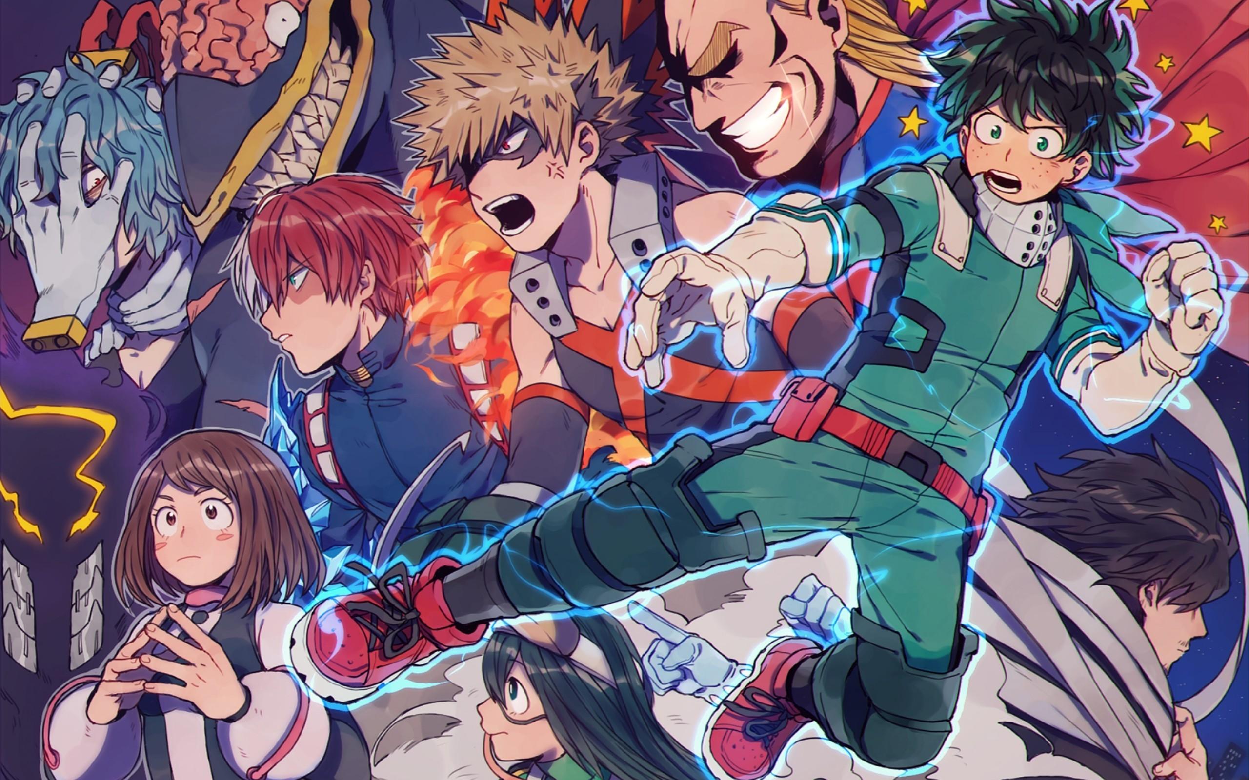 Download 2560x1600 Boku No Hero Academia, Midoriya Izuku, Bakugou