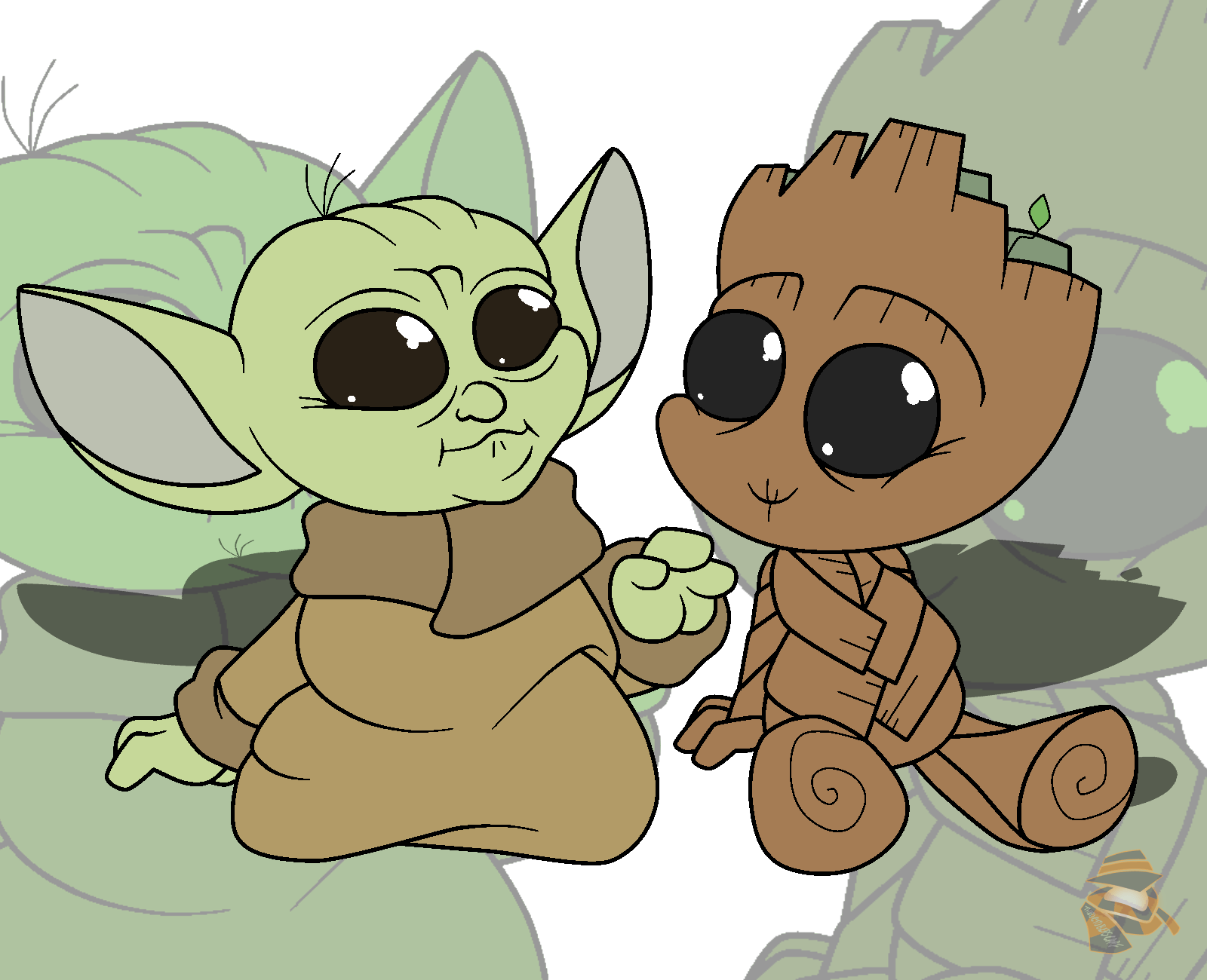 Download Baby Yoda And Baby Groot Wallpapers - Wallpaper Cave