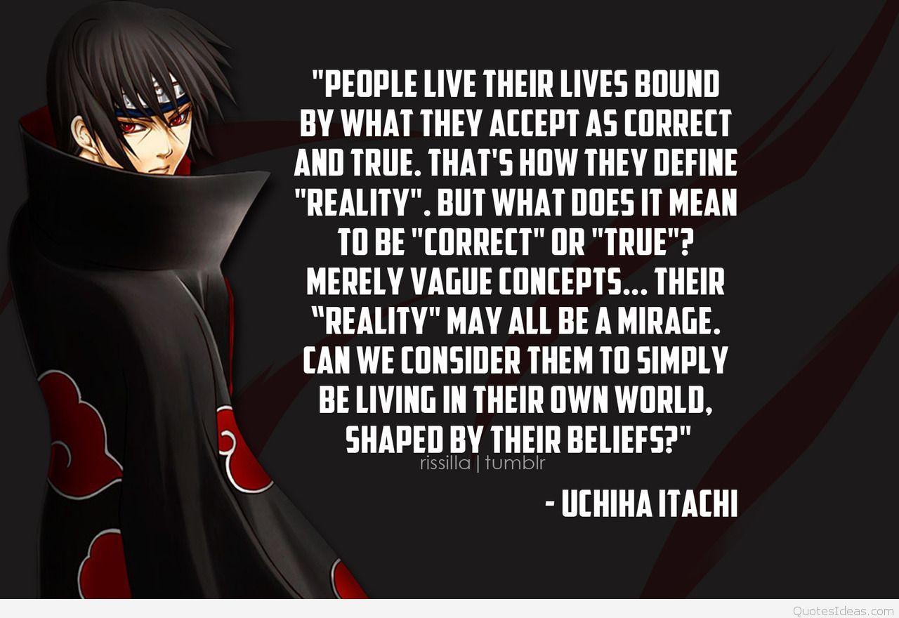 Itachi Uchiha Quotes Wallpapers Wallpaper Cave