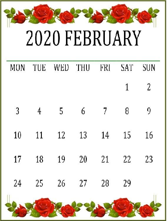 Cute February 2020 Calendar Wallpaper
