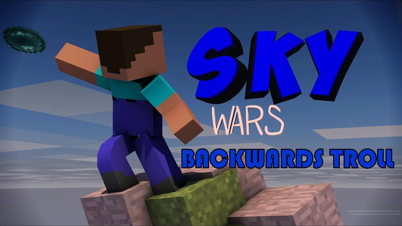 BACKWARDS NOOB SKIN TROLL! (Minecraft Skywars)