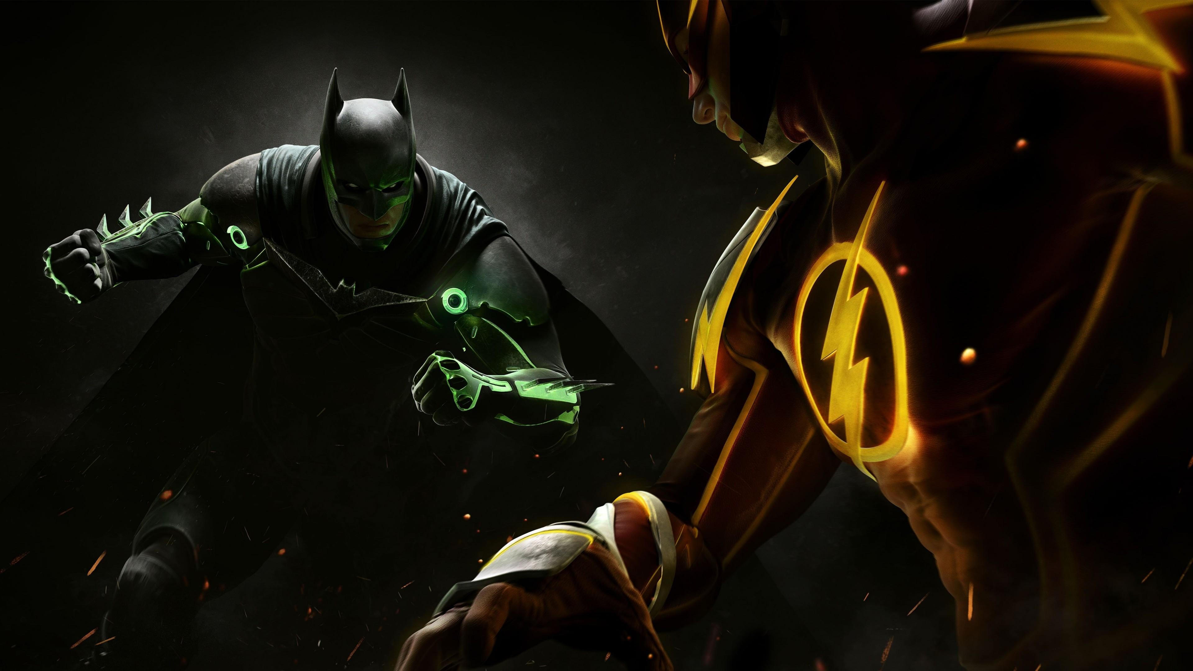 Wallpaper Injustice batman, superman, fighting, PC