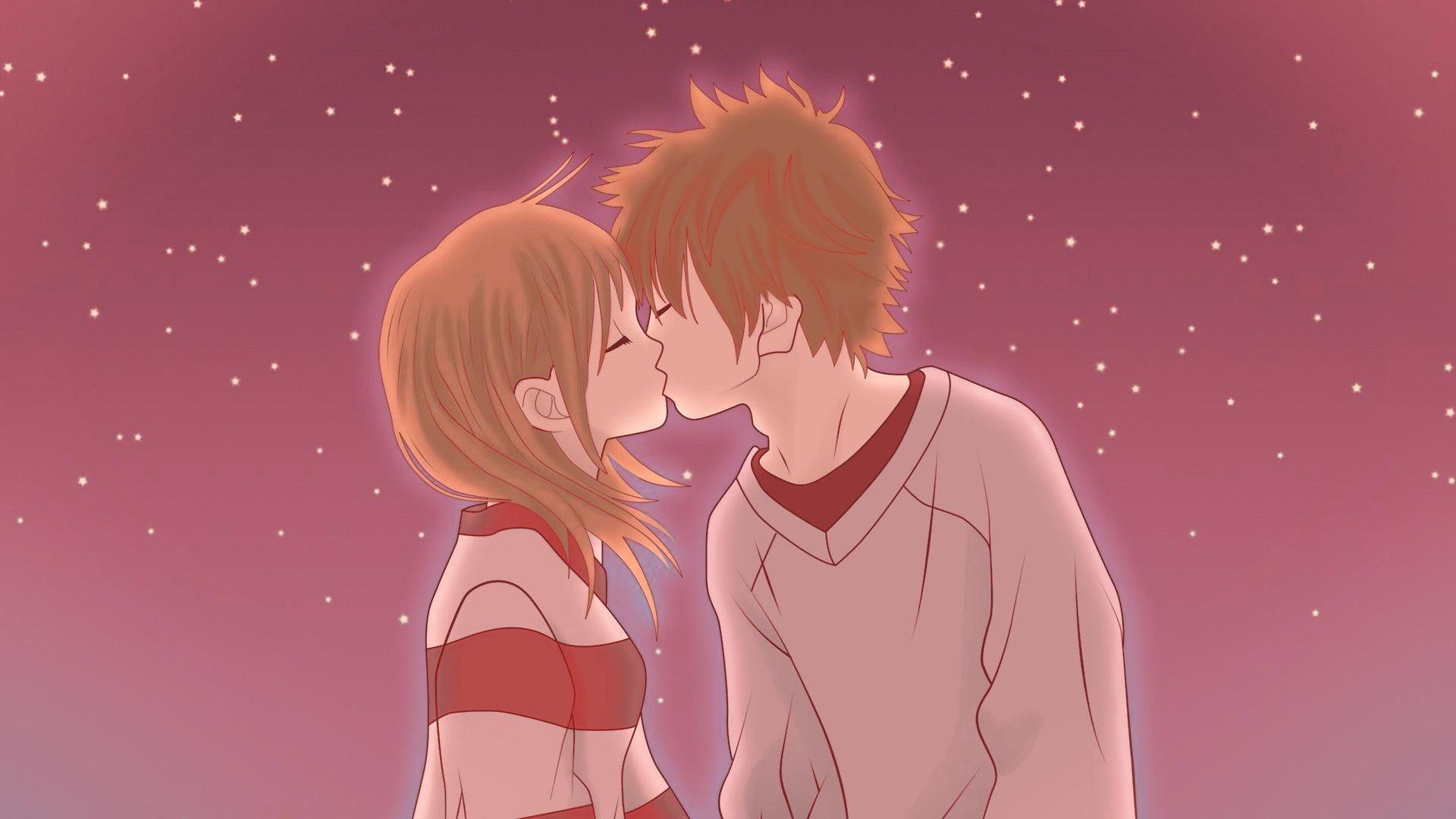 Couple Kiss Romantic Anime Wallpapers - Wallpaper Cave.