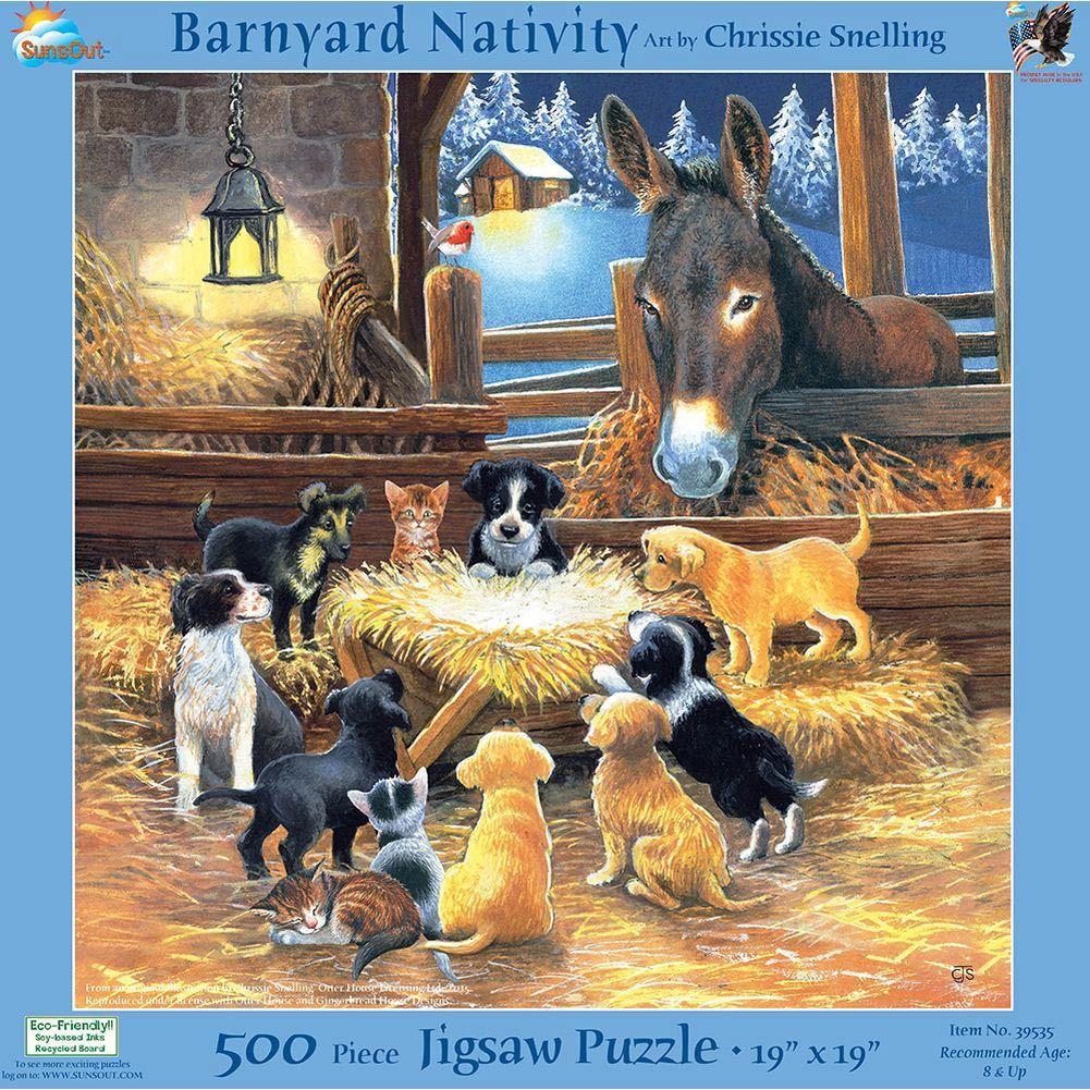 Barnyard Nativity 500 Piece Puzzle. Graffiti piece
