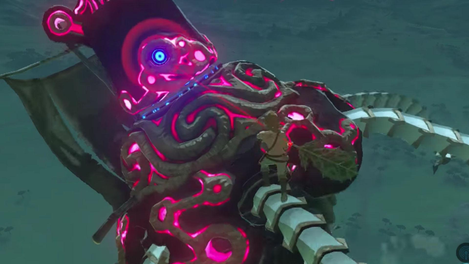 Breath of the Wild player manages to fly a Guardian through
