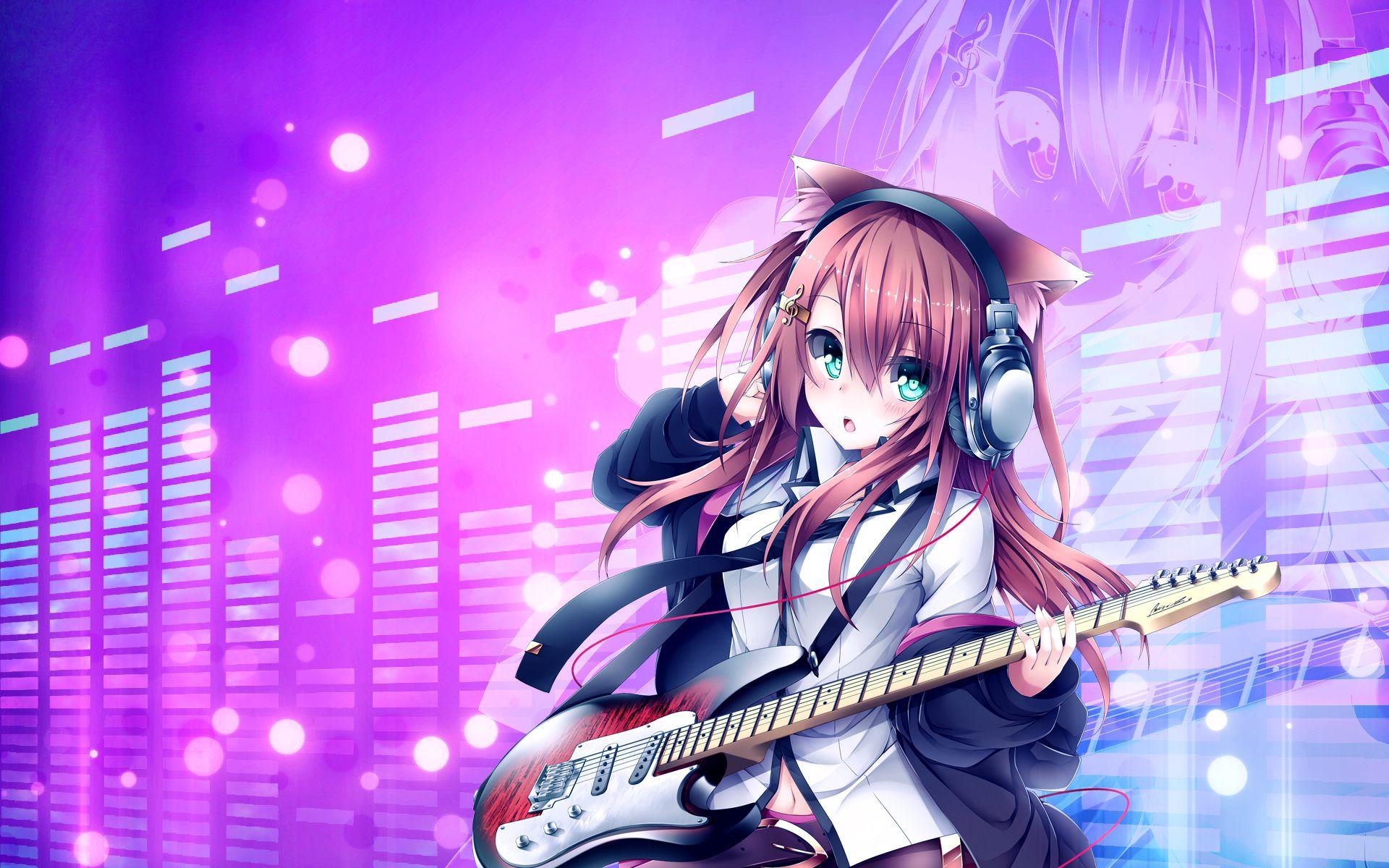 Premium Photo  Anime boy playing the guitar 3d rendering raster  illustration