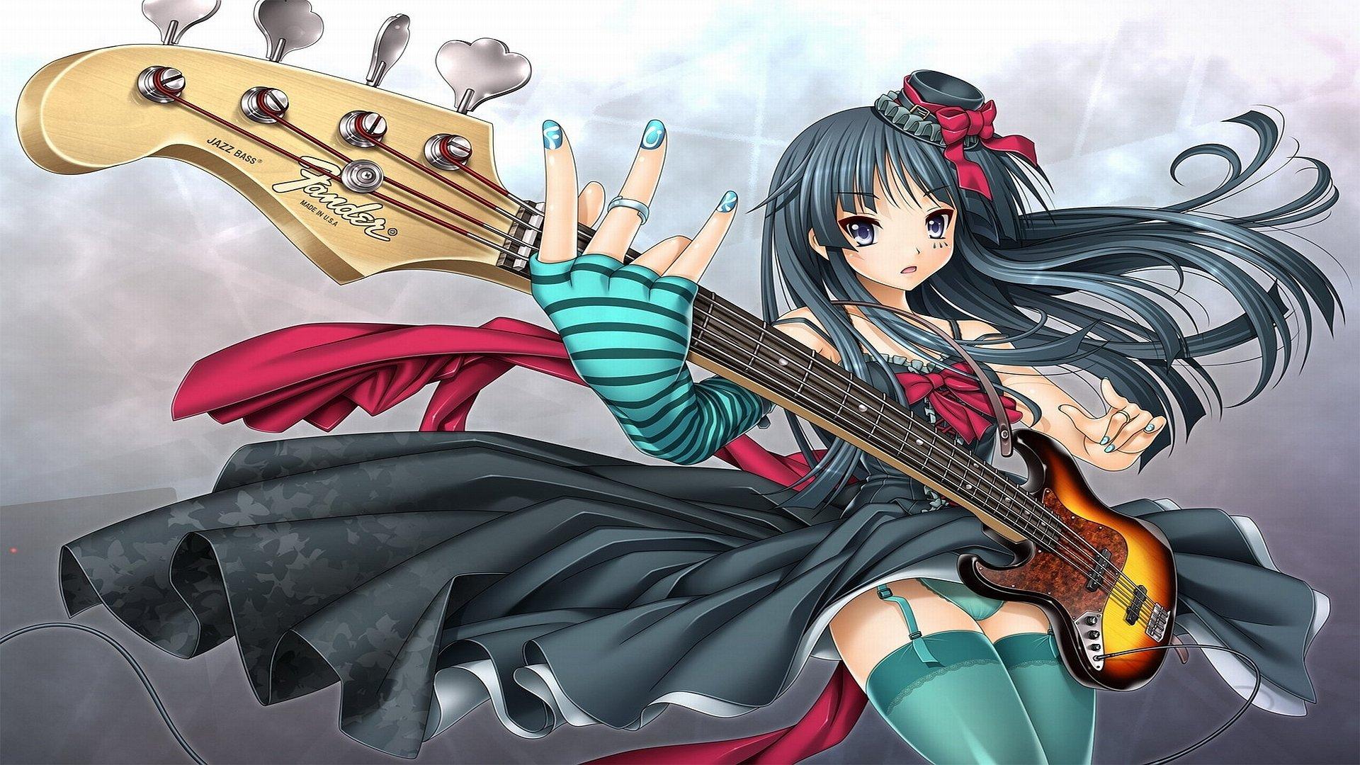 Wallpaper Id - Girl Bass Guitar, HD Wallpaper