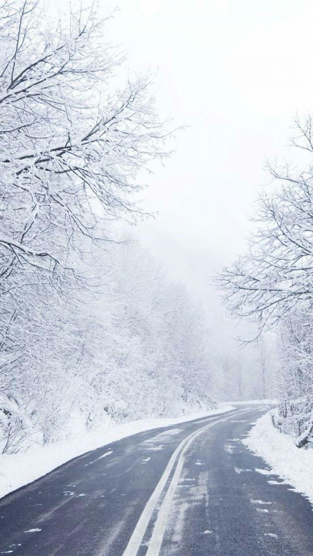 Snowy Road. Christmas wallpaper iphone tumblr
