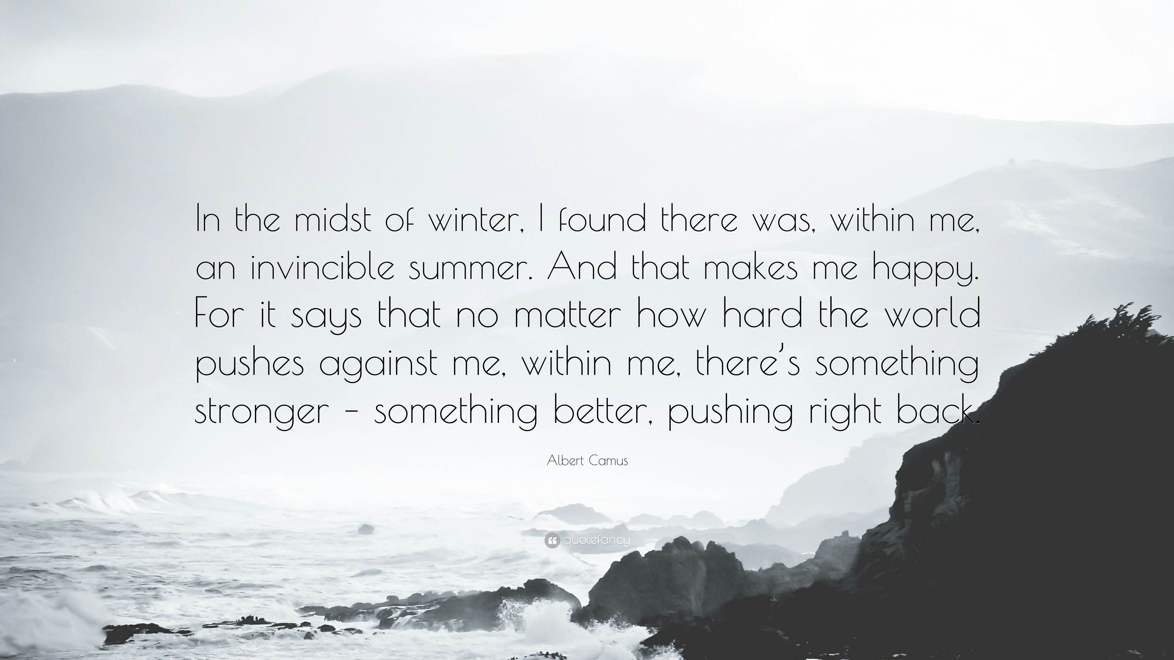 Albert Camus Quote: “In the midst of winter, I found there