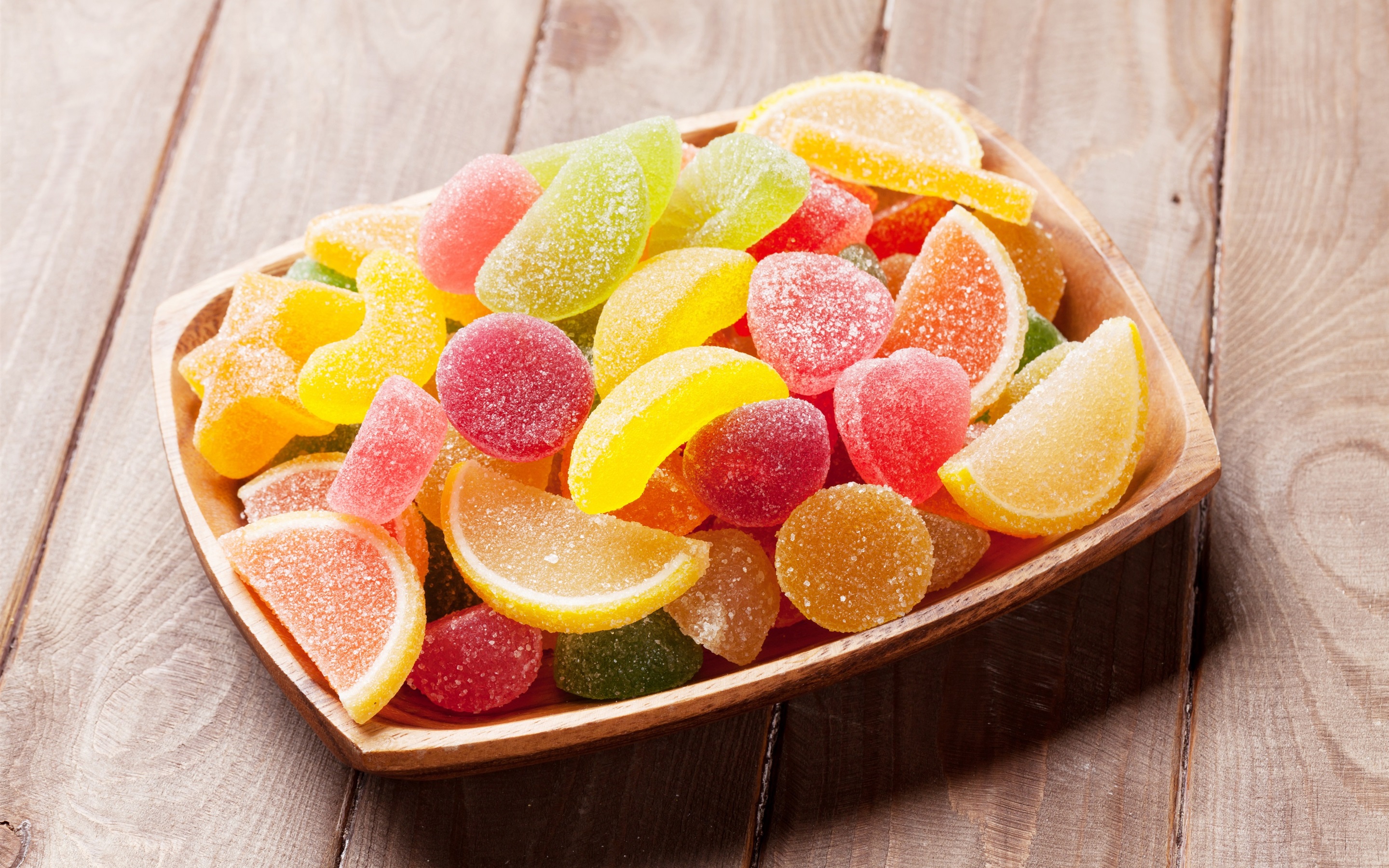 Wallpaper Sweet candy, colorful gummy, bowl 2880x1800 HD