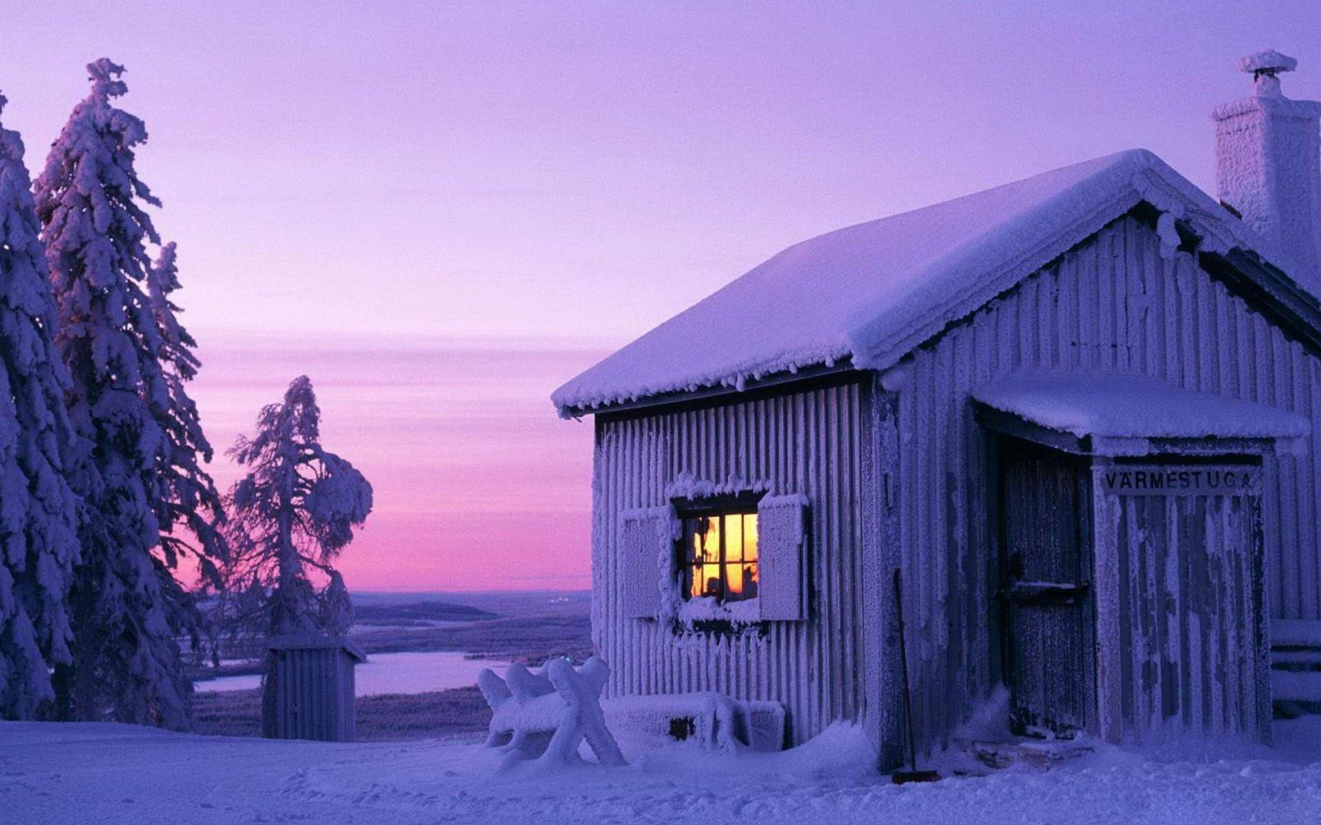 Free download Swedish House in Winter HD Wallpaper New HD