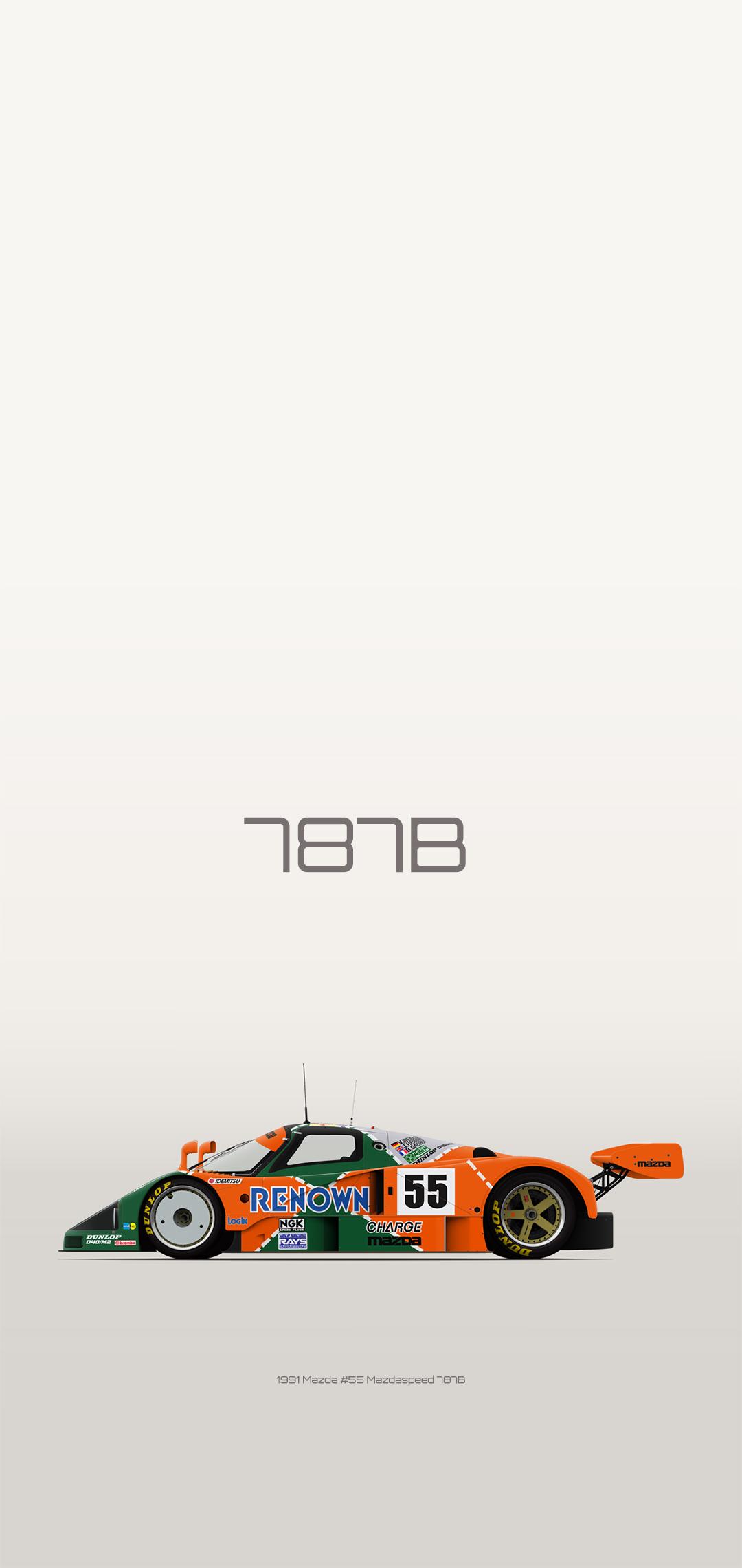OnePlus 6 Wallpaper of the 1991 Le Mans winning Mazdaspeed