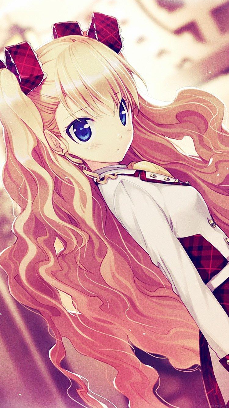 Cute Anime Girl Gold Hair HD Wallpaper