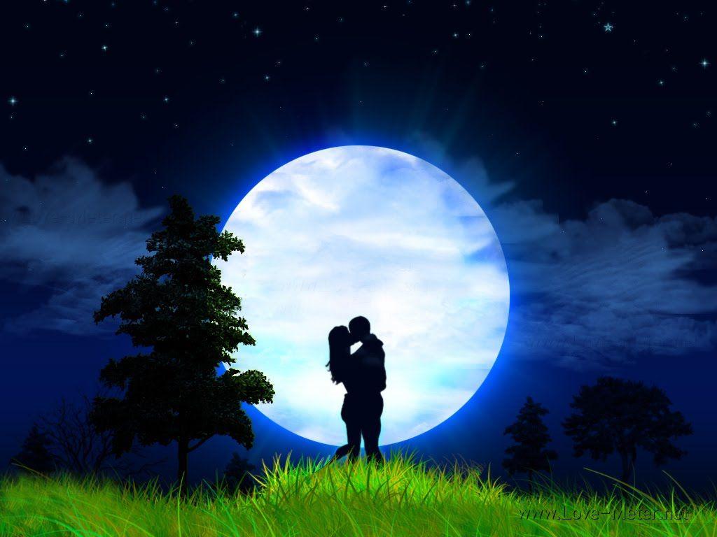 Most Beautiful Full Moon. Moonlight Lovers Wallpaper. Nature image, Romantic love image, Beautiful moon