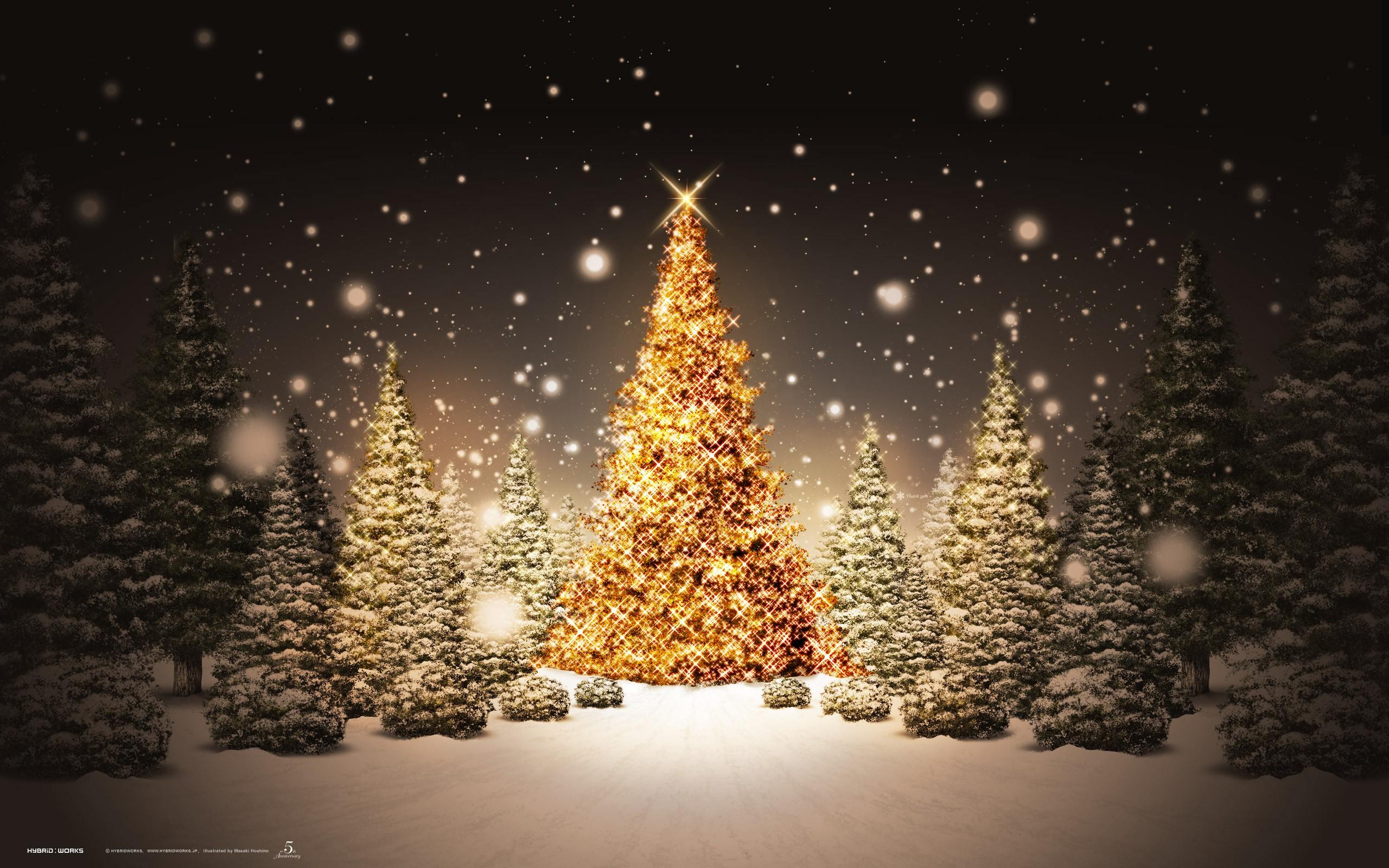The Magic Christmas Tree widescreen wallpaper. Wide